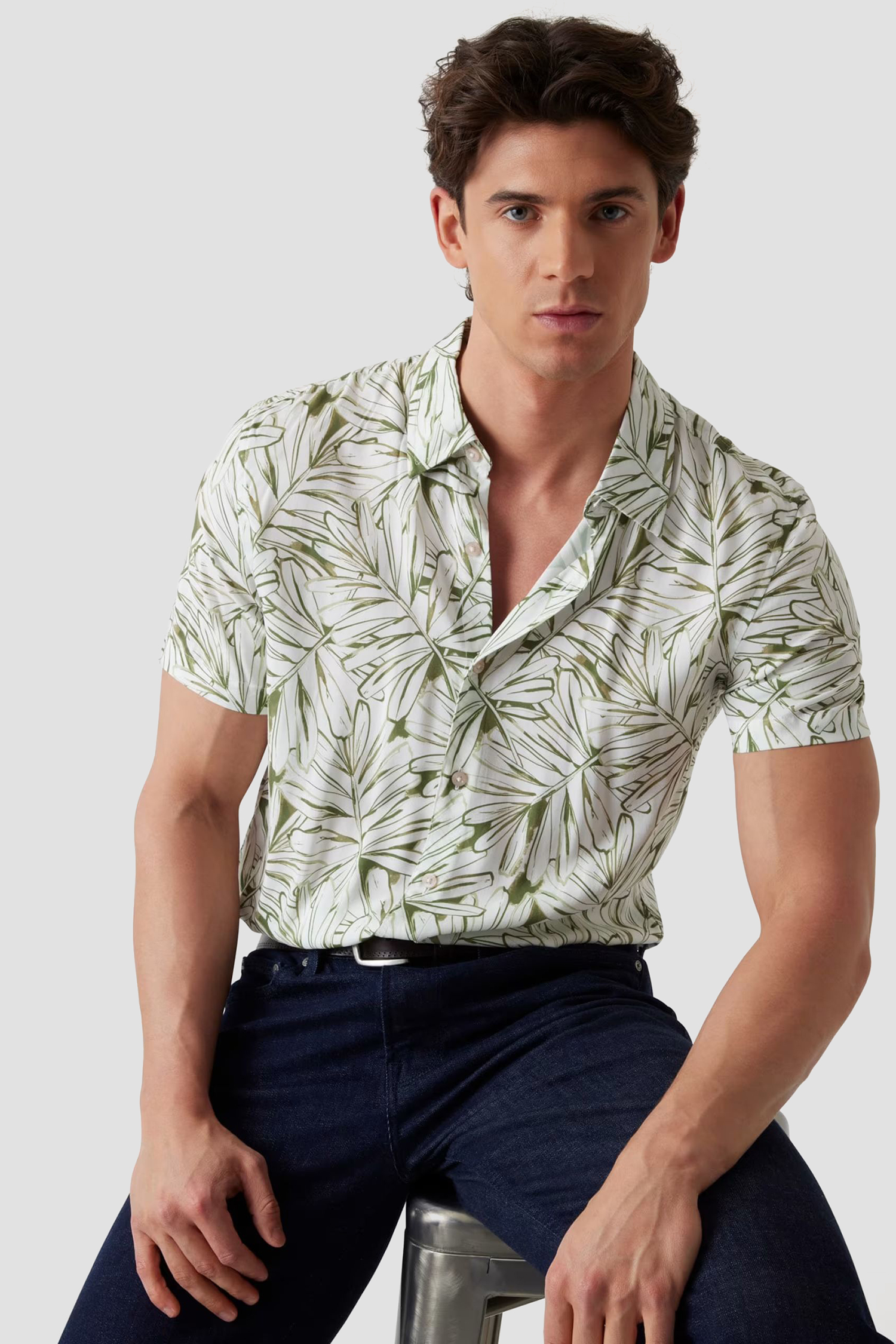 Мужская рубашка с узором Guess M5GH75.WD4Z2;P8GS