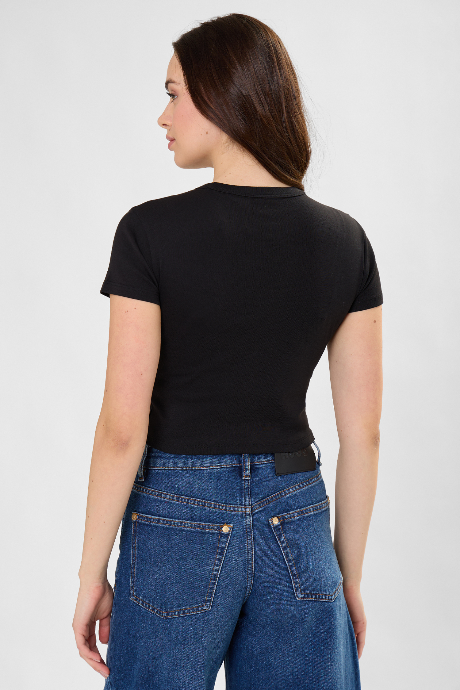 Жіноча чорна футболка HUGO 50568725;001