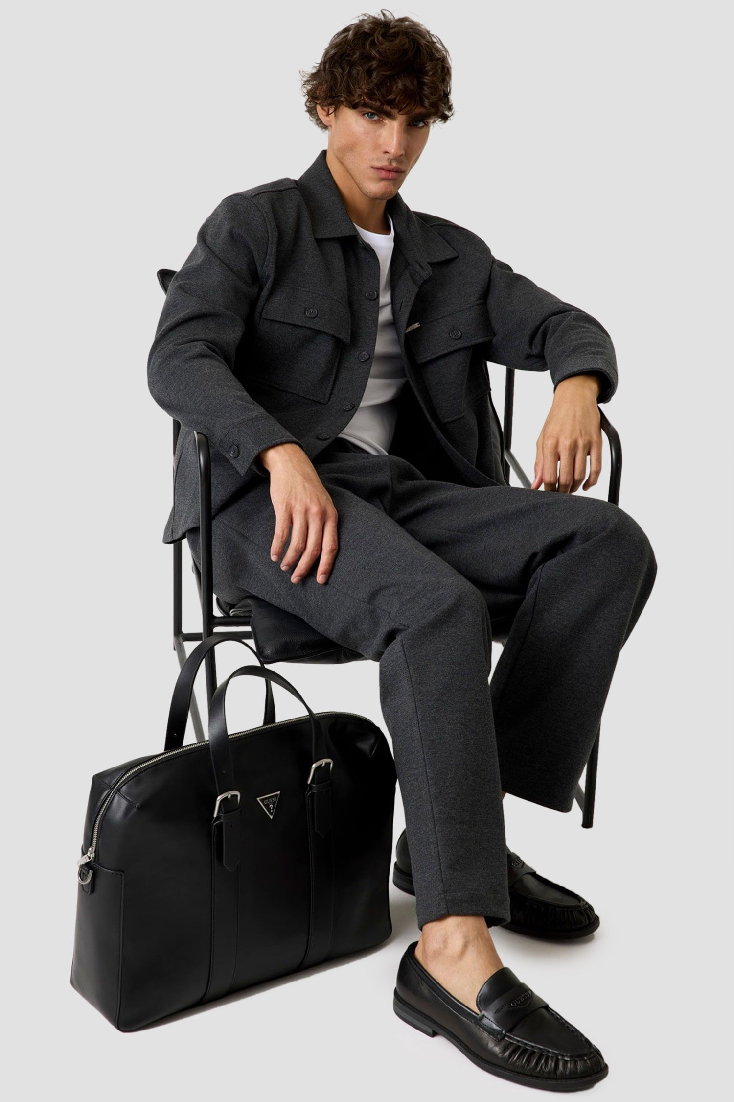 Чоловічі темно-сірі брюки Guess M5BB72.K0801;JTMU