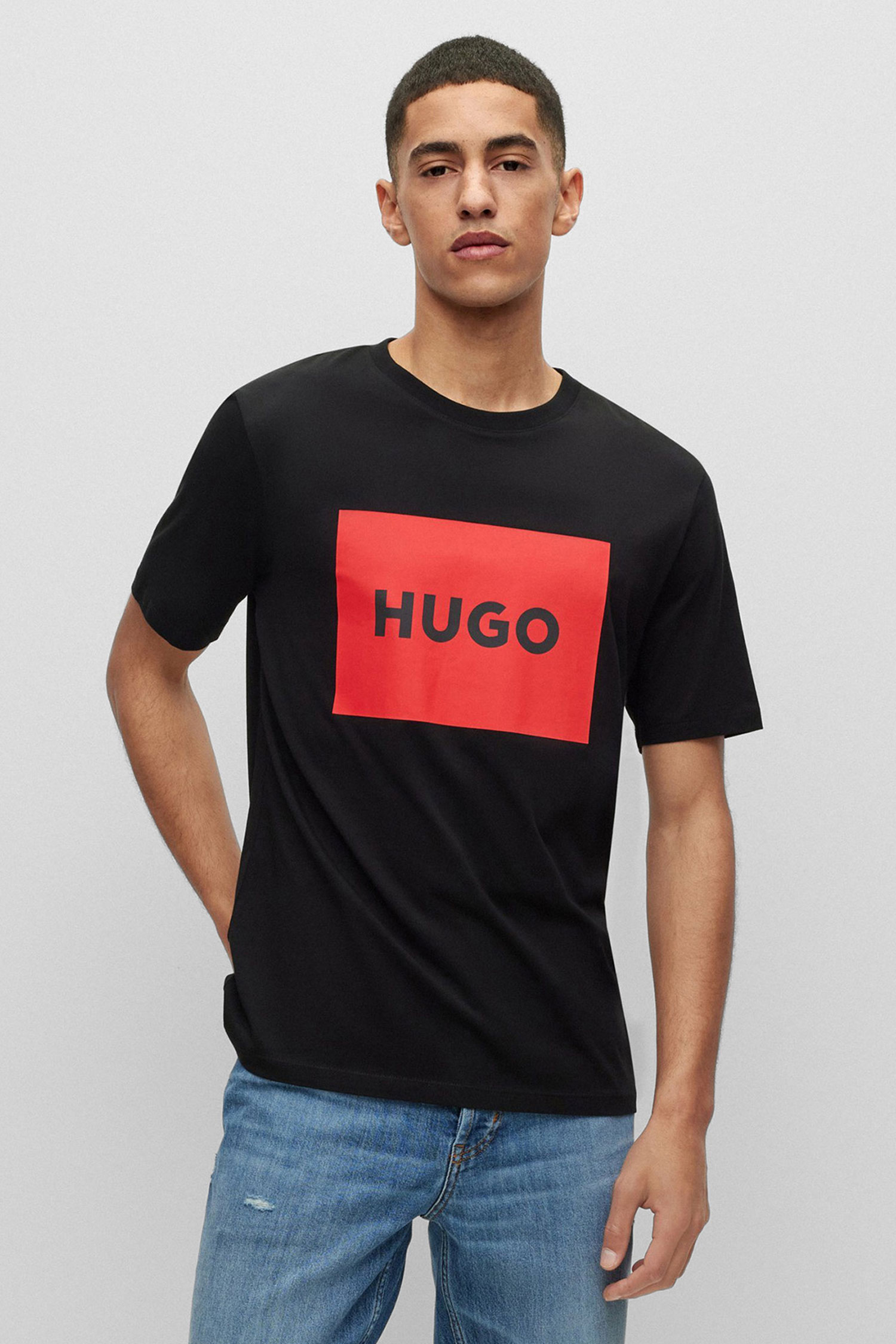 Мужская черная футболка HUGO 50467952;001