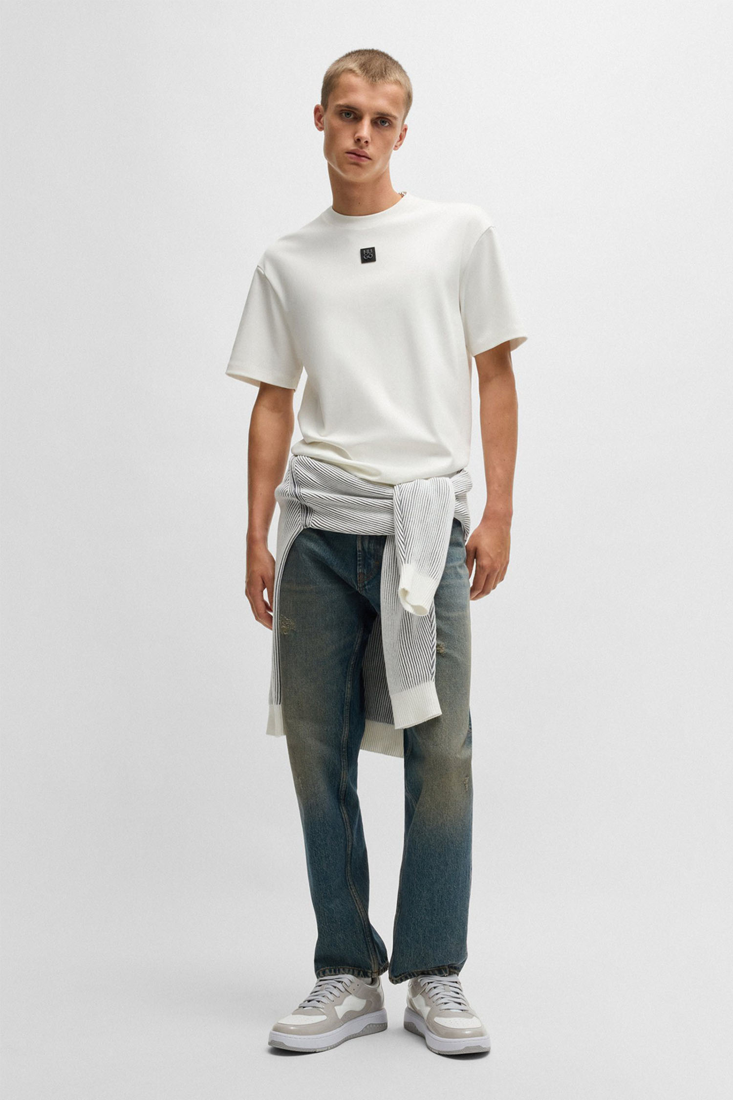 Мужская белая футболка HUGO 50505201;102