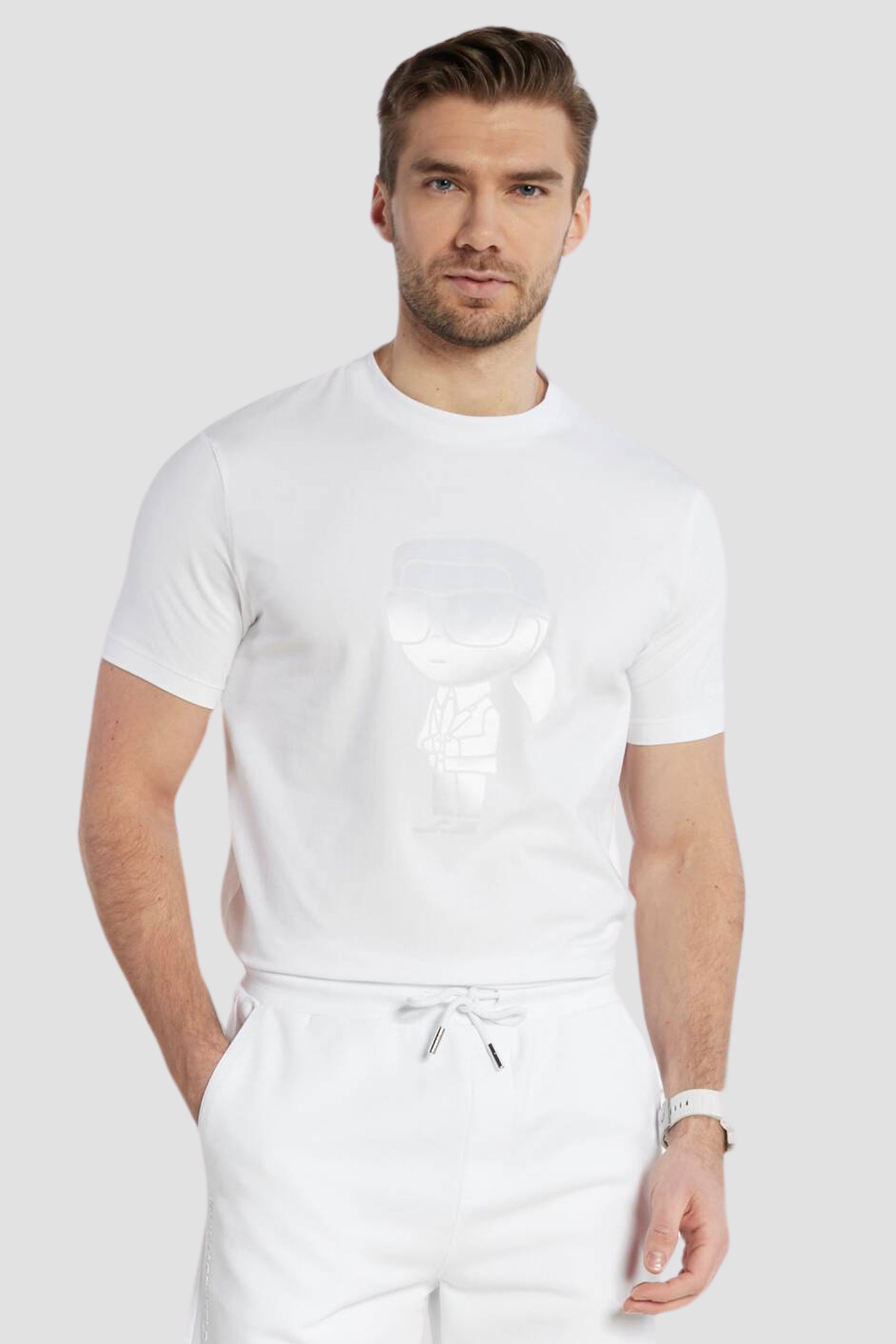 Мужская белая футболка Karl Lagerfeld 541221.755400;10