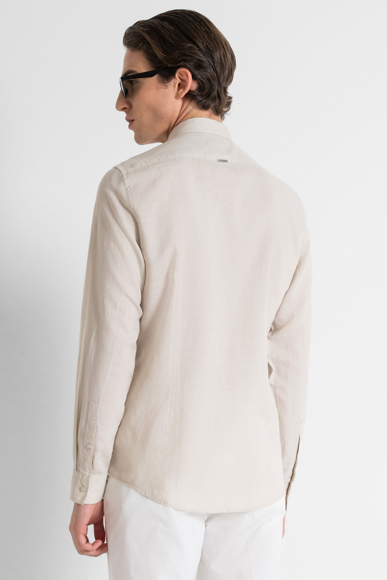 Мужская бежевая рубашка Antony Morato MMSL00722.FA401074;1016