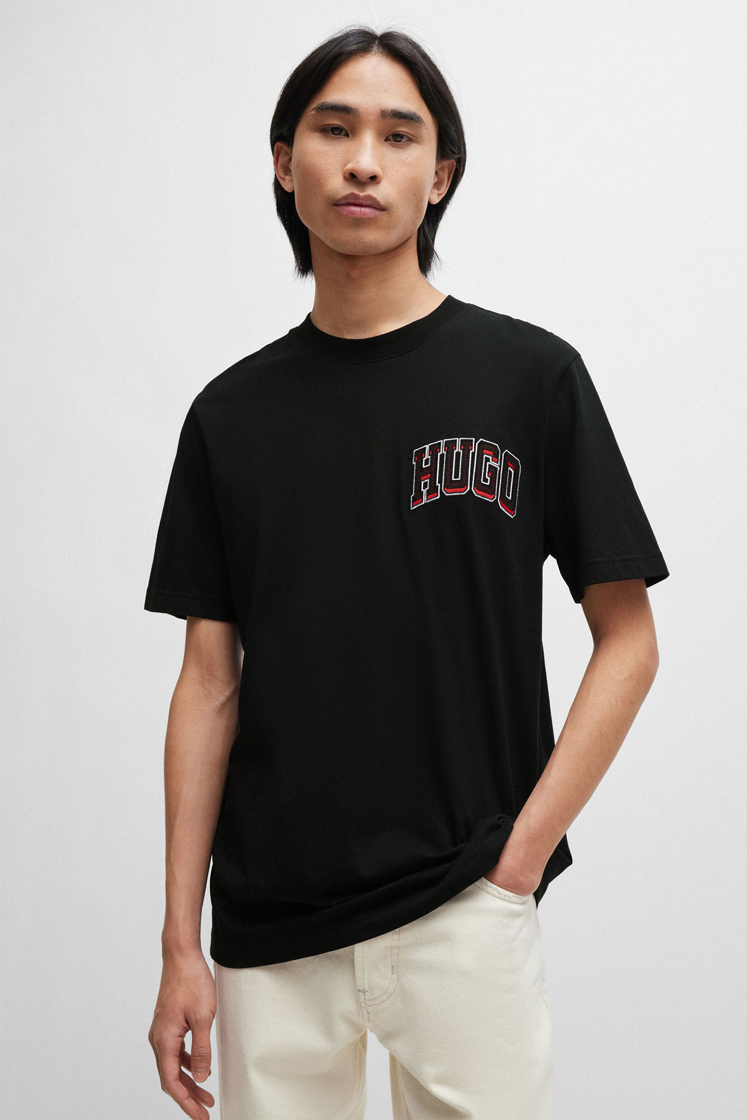 Мужская черная футболка HUGO 50515067;001
