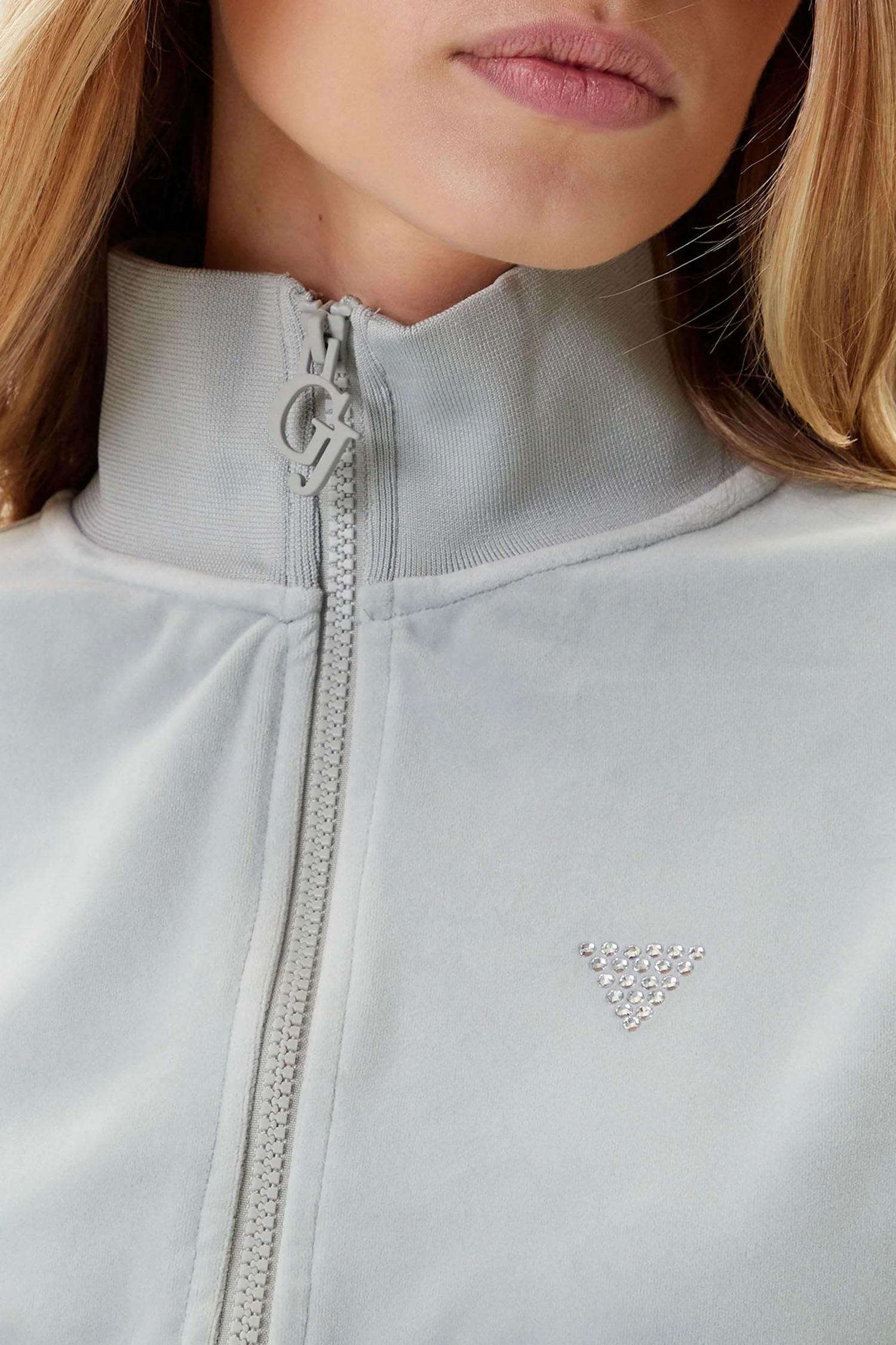 Жіноча м'ятна кофта на блискавці Guess V3BQ22.K0232;G8GA