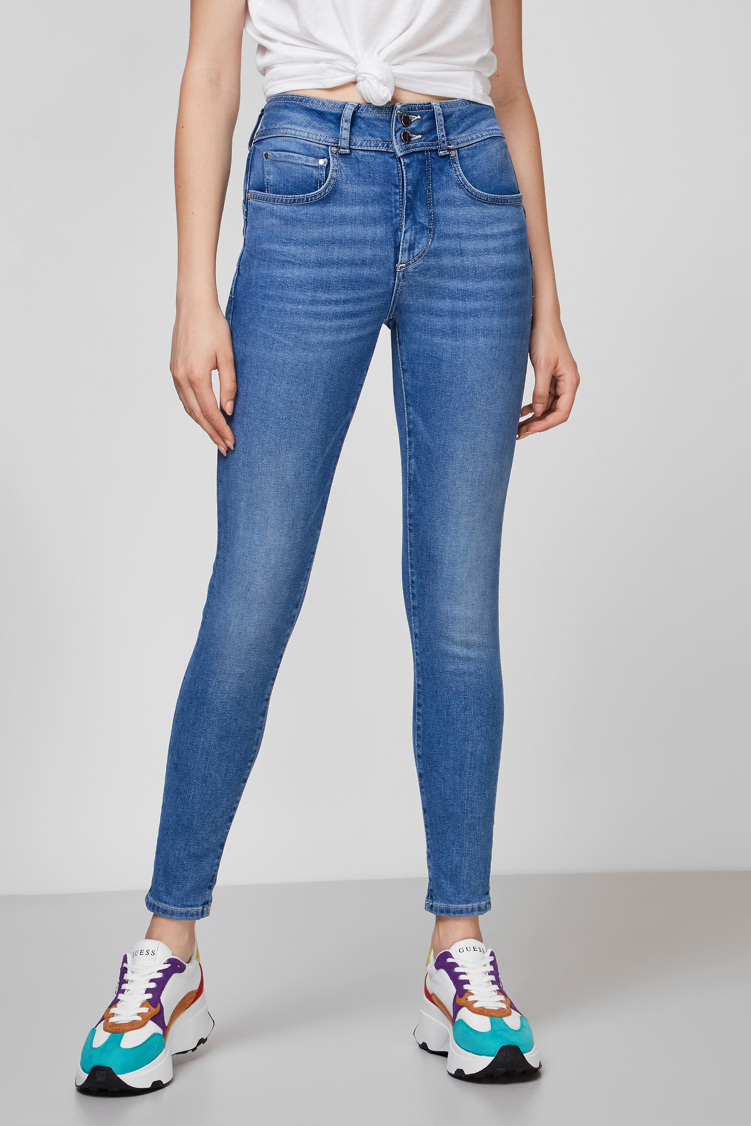 Синие джинсы для девушек Guess W1YA34.D4EM2;MNHO