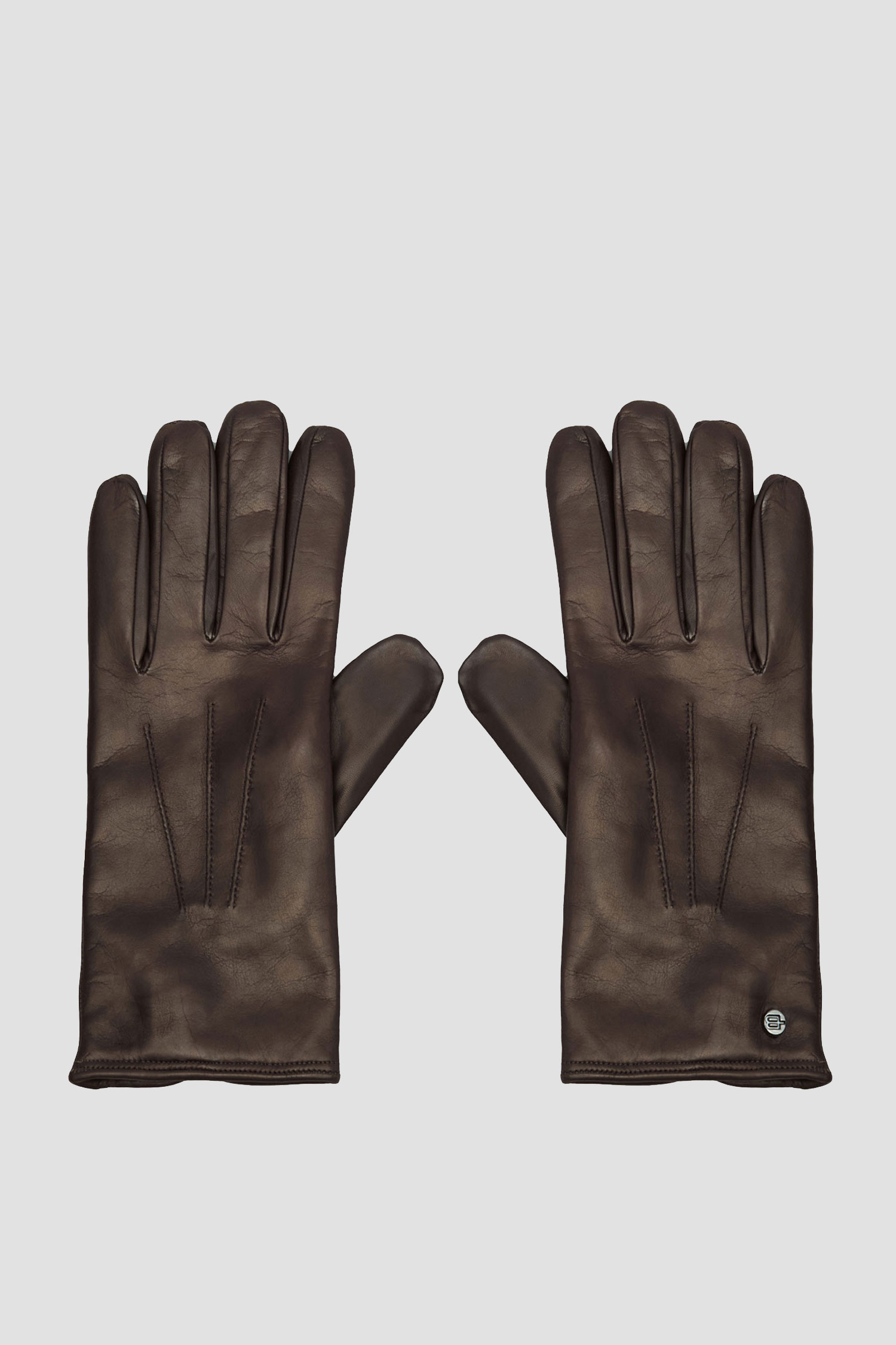 Чоловічі коричневі шкіряні рукавички Baldinini G3B030XXNAPT;3000