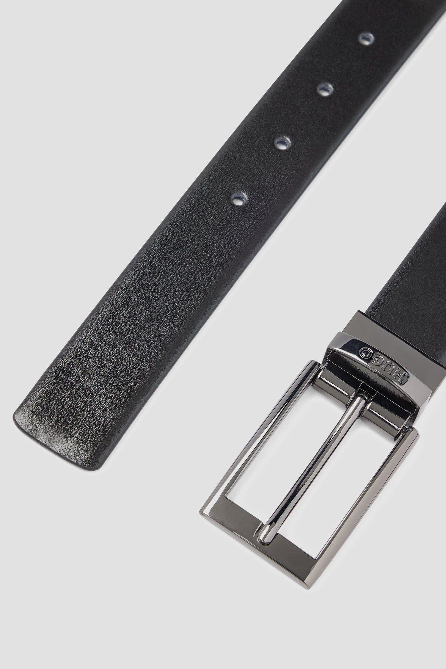 Чоловічий чорний шкіряний ремінь HUGO 50307803;002