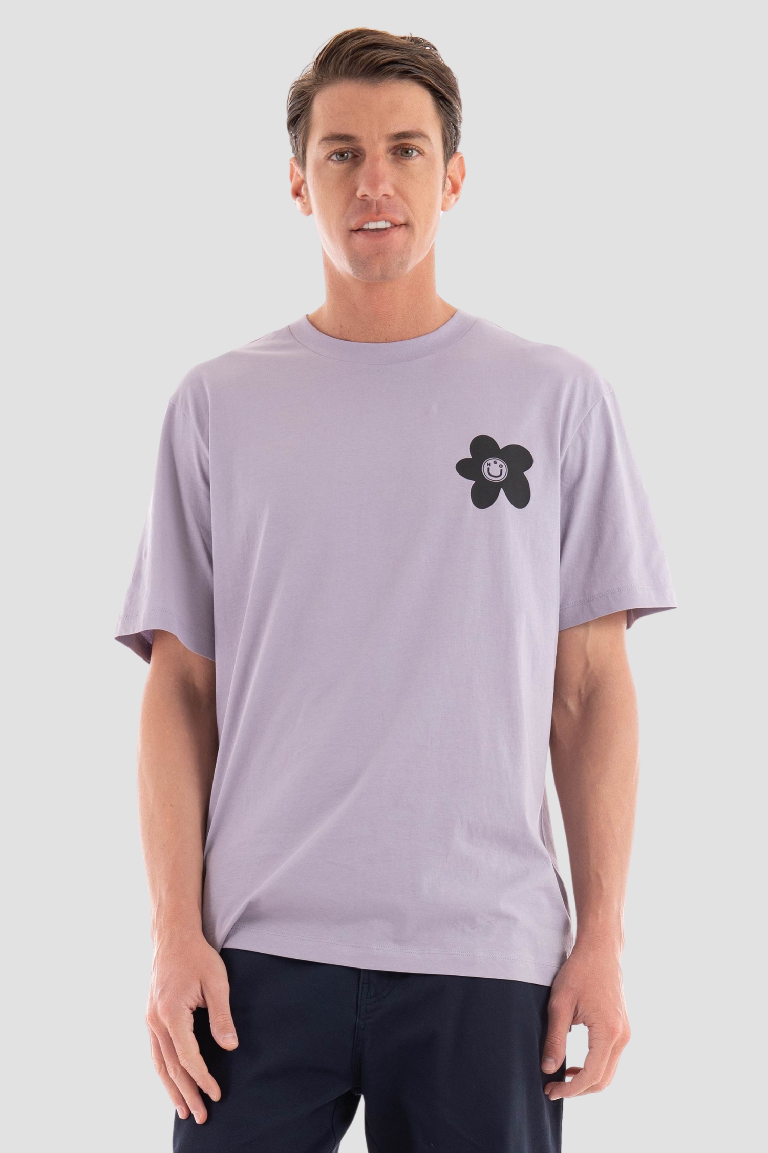 Мужская сиреневая футболка HUGO BLUE 50513214;541