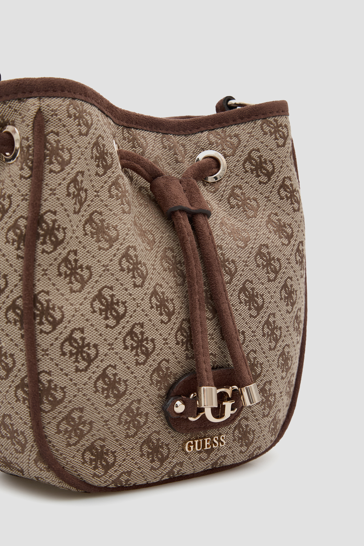 Жіноча бежева сумка з візерунком Guess HWJG23.13770;LGW