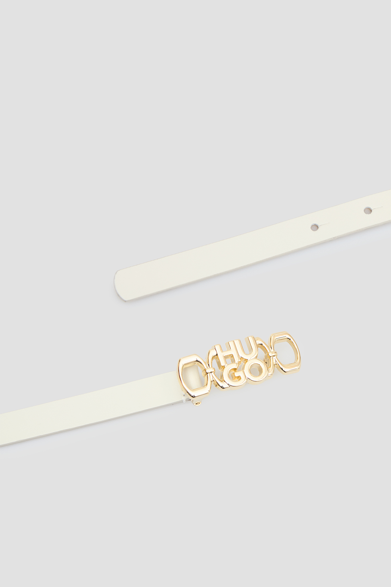 Женский белый кожаный ремень HUGO 50563531;110