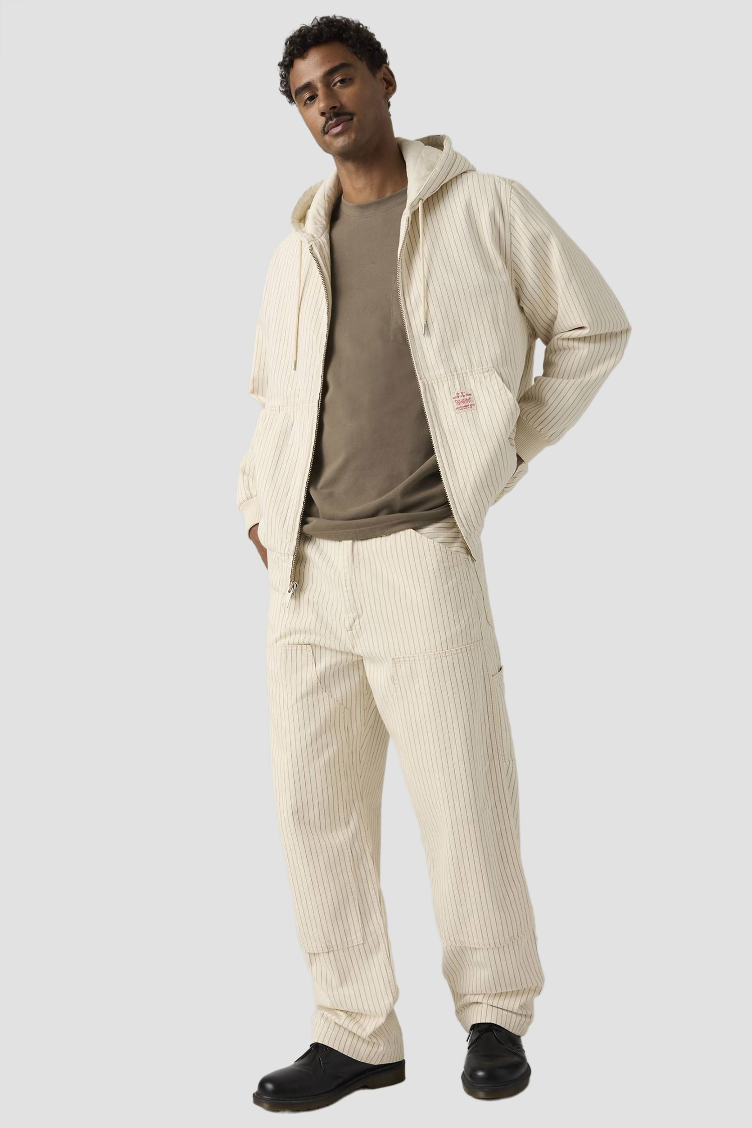 Чоловічі білі брюки у смужку 568™ Loose Straight Levi’s® A7367;0018