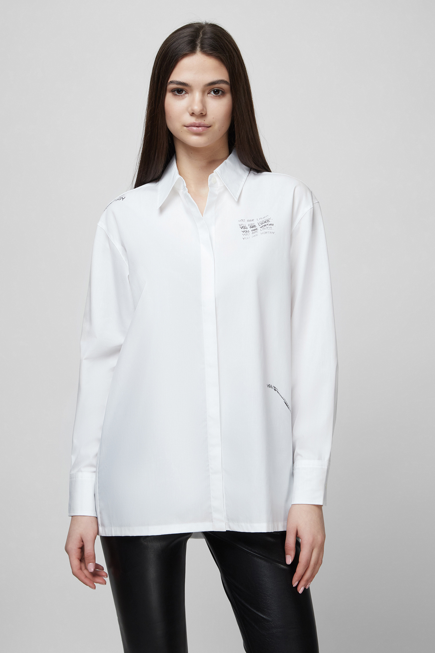 Біла сорочка для дівчат HUGO 50464275;100