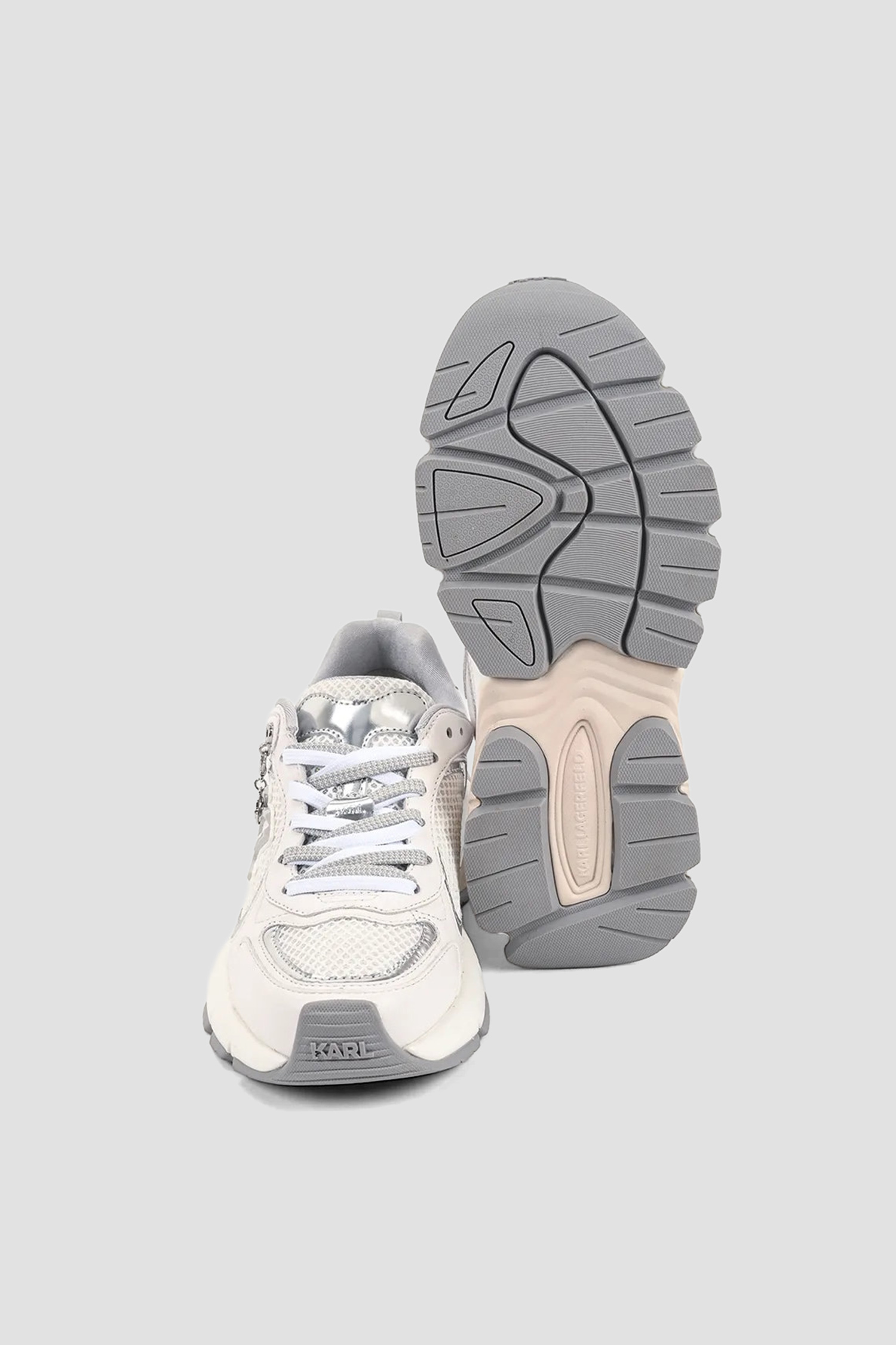 Женские белые кожаные кроссовки Karl Lagerfeld KL65526A;41S