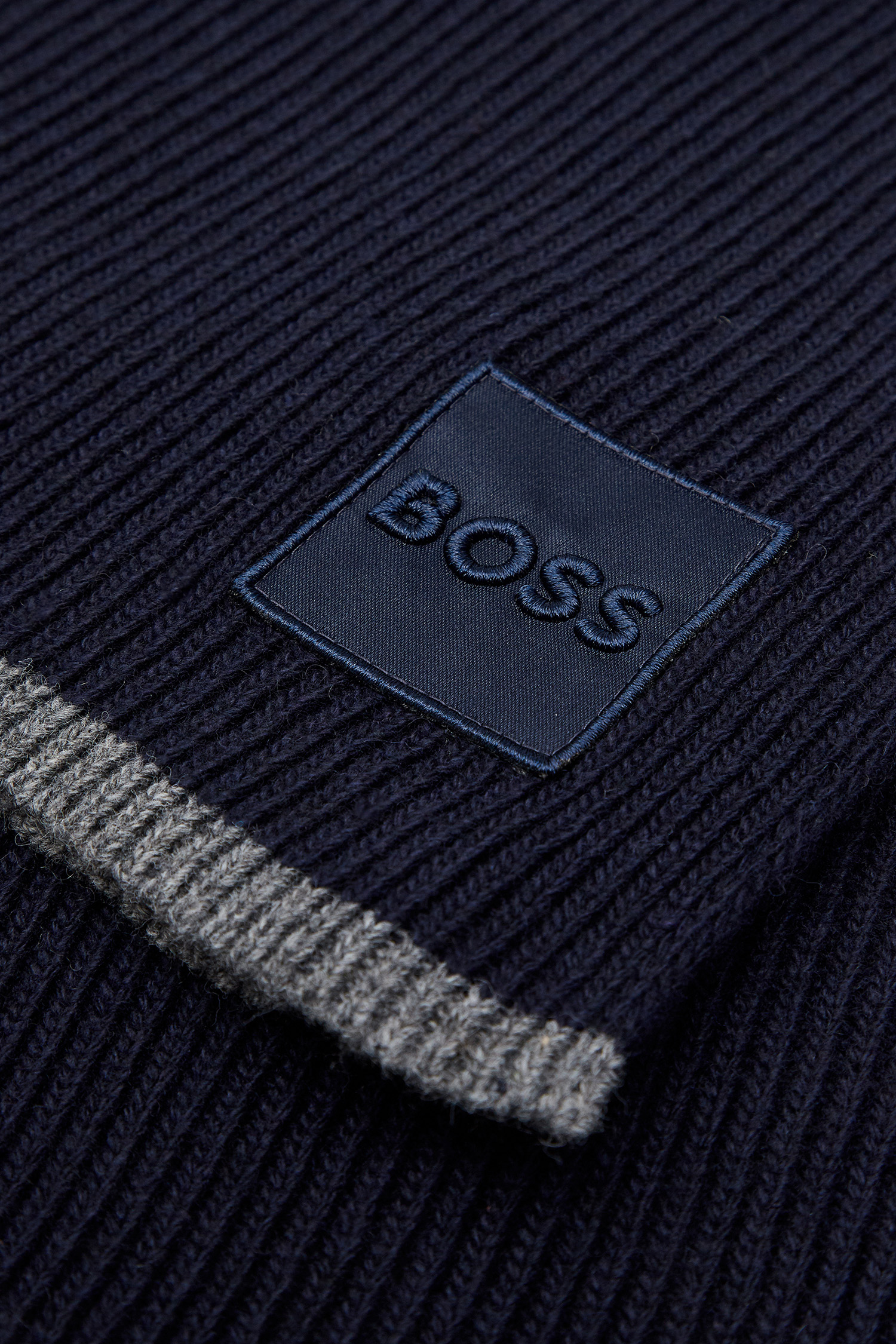 Мужской темно-синий шарф BOSS 50497974;404