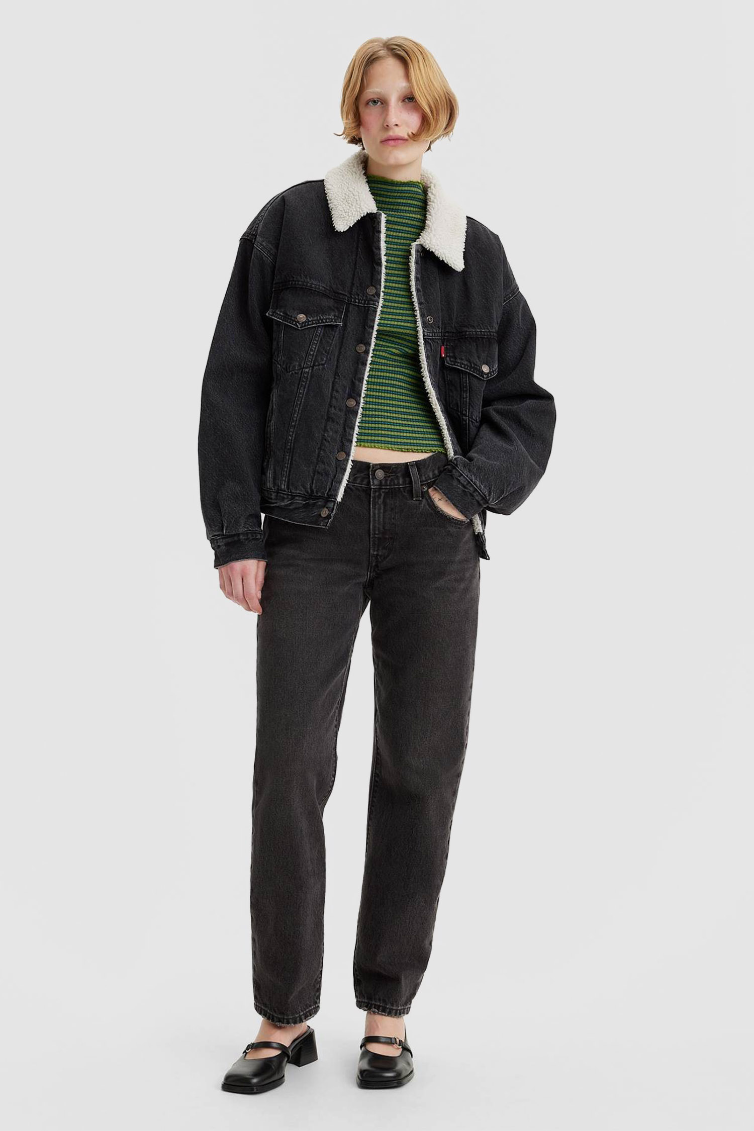Женские черные джинсы Middy Straight Levi’s® A4690;0000