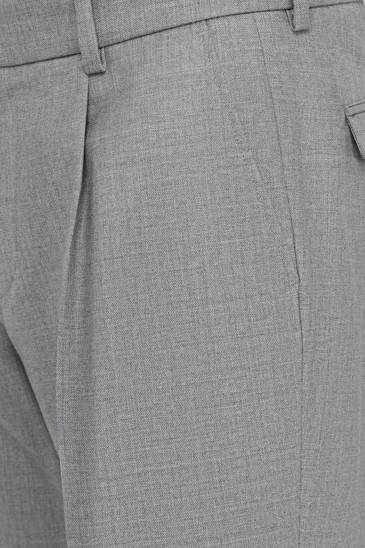 Мужские серые шерстяные брюки BOSS 50497255;041