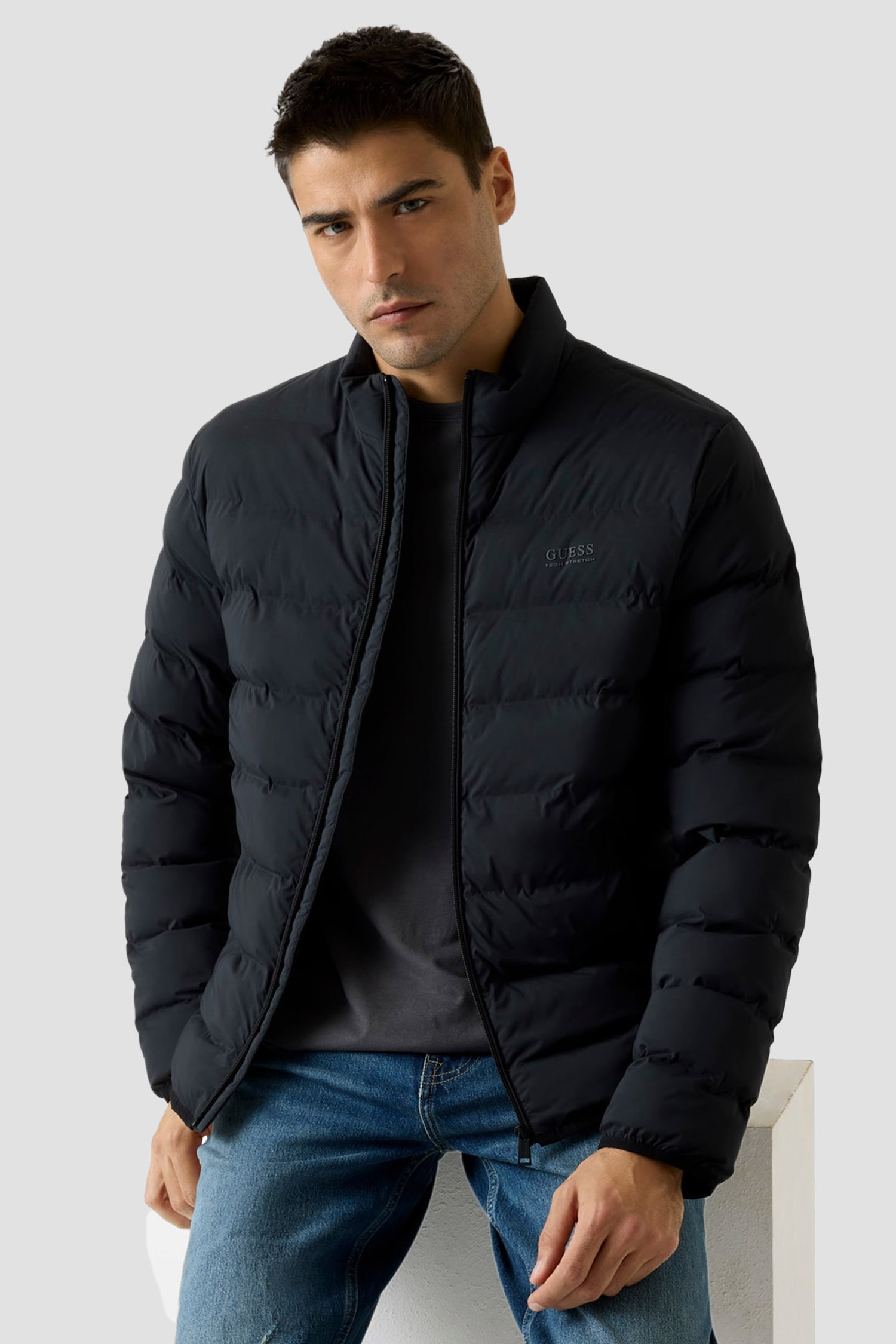 Мужская черная куртка Guess M6RL0I.WJ242;JBLK