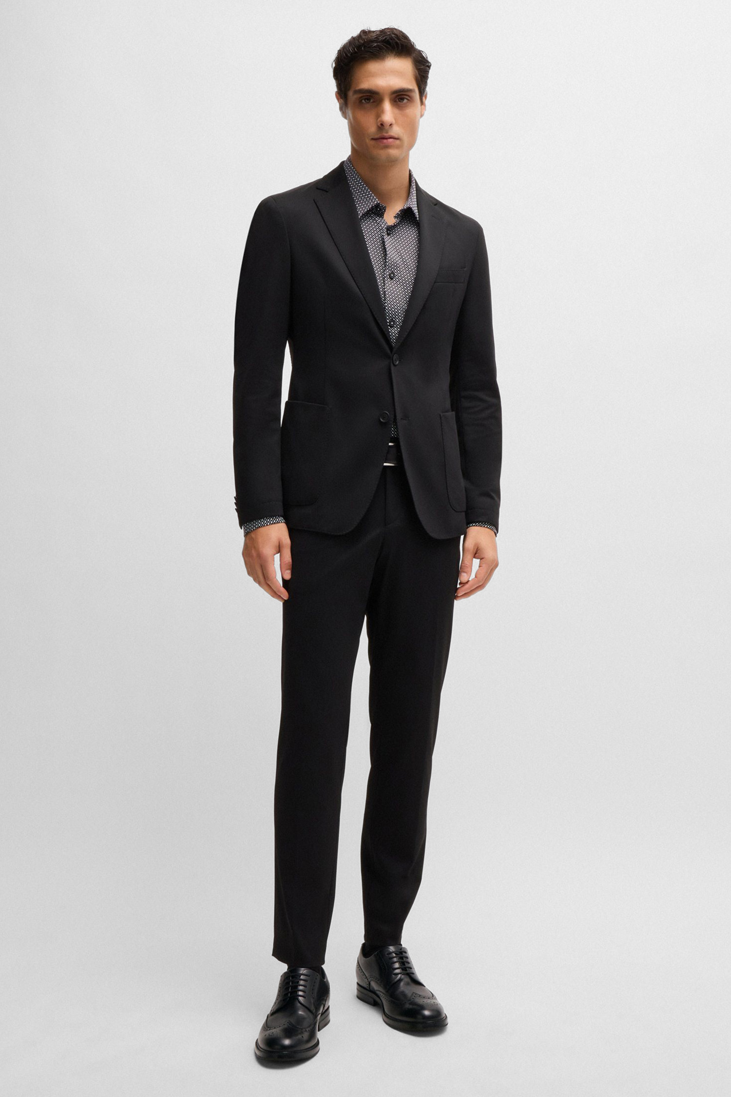 Мужские черные кожаные броги BOSS 50521227;001