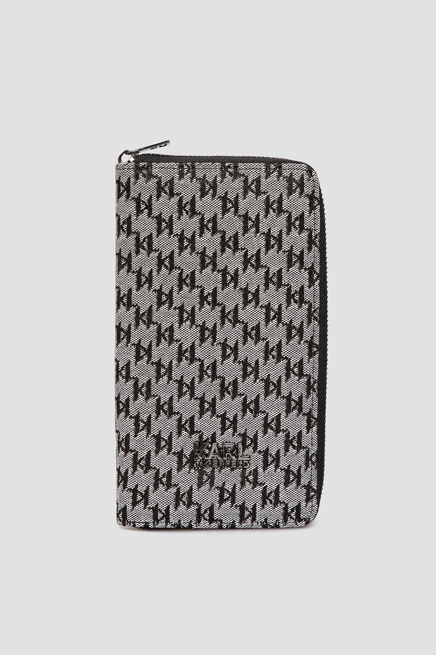 Чоловічий сірий гаманець із візерунком Karl Lagerfeld 534115.805413;990