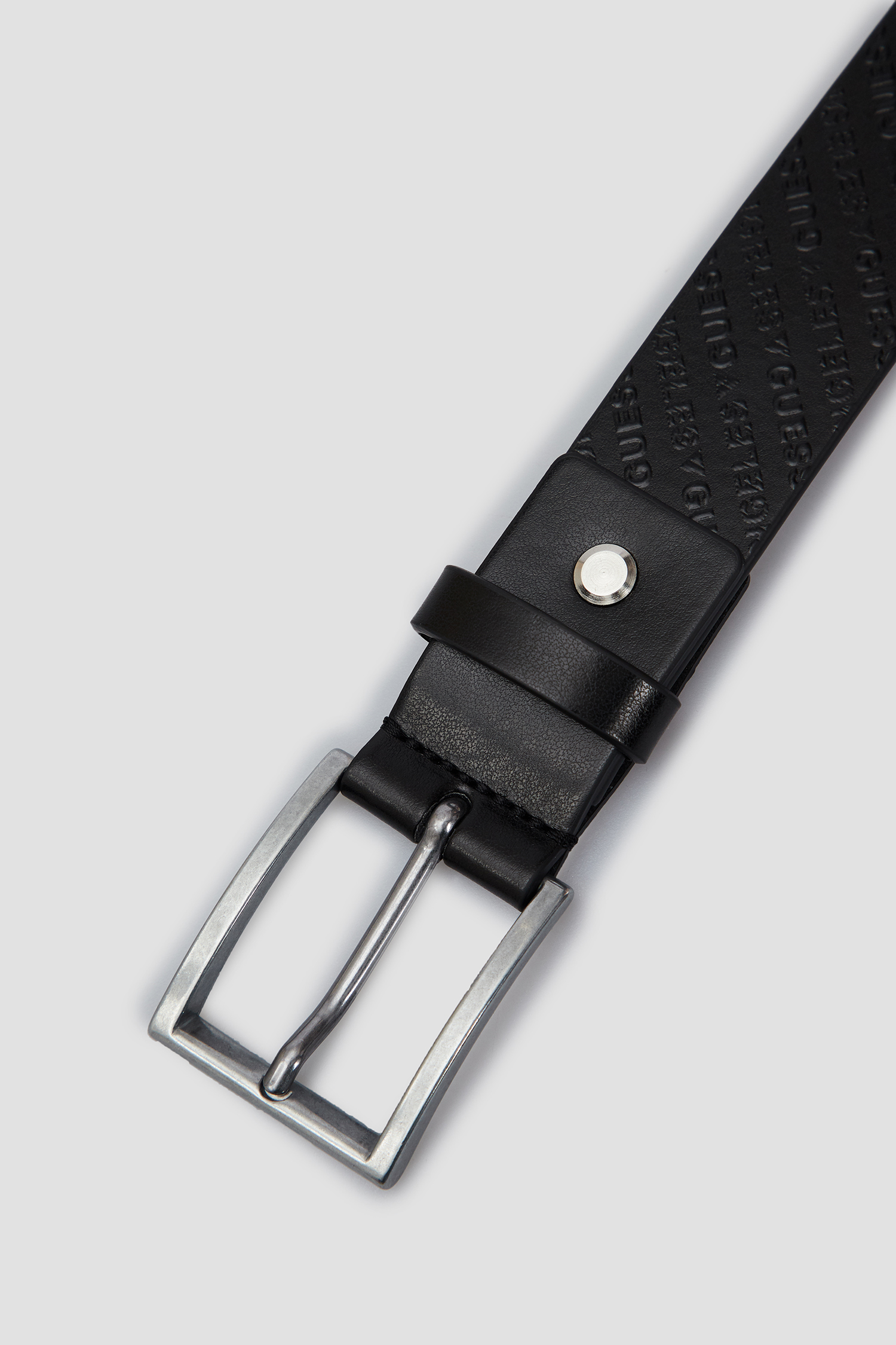 Мужской черный ремень с узором Guess BM7791.P4135;BLA