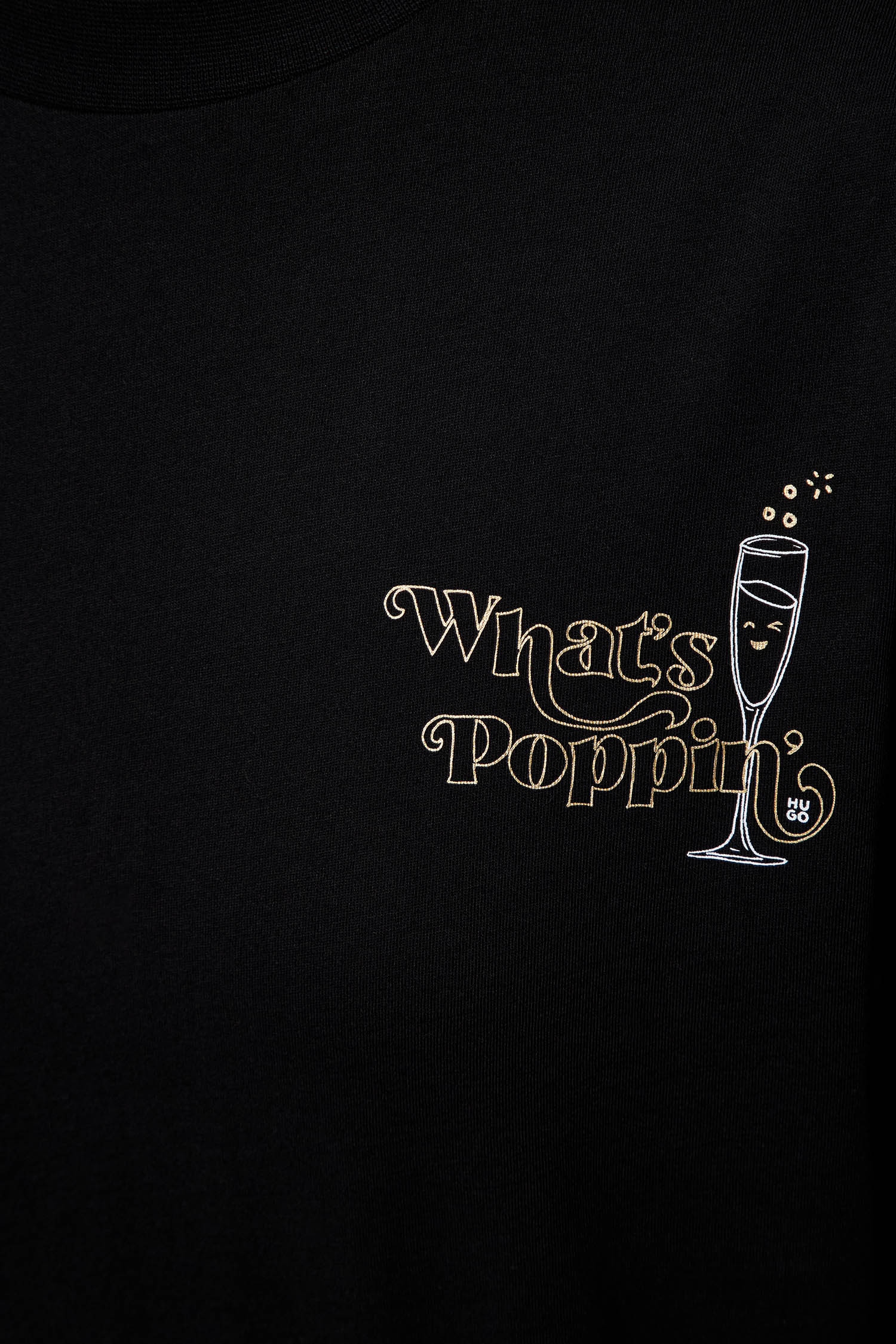 Женская черная футболка HUGO 50502310;001