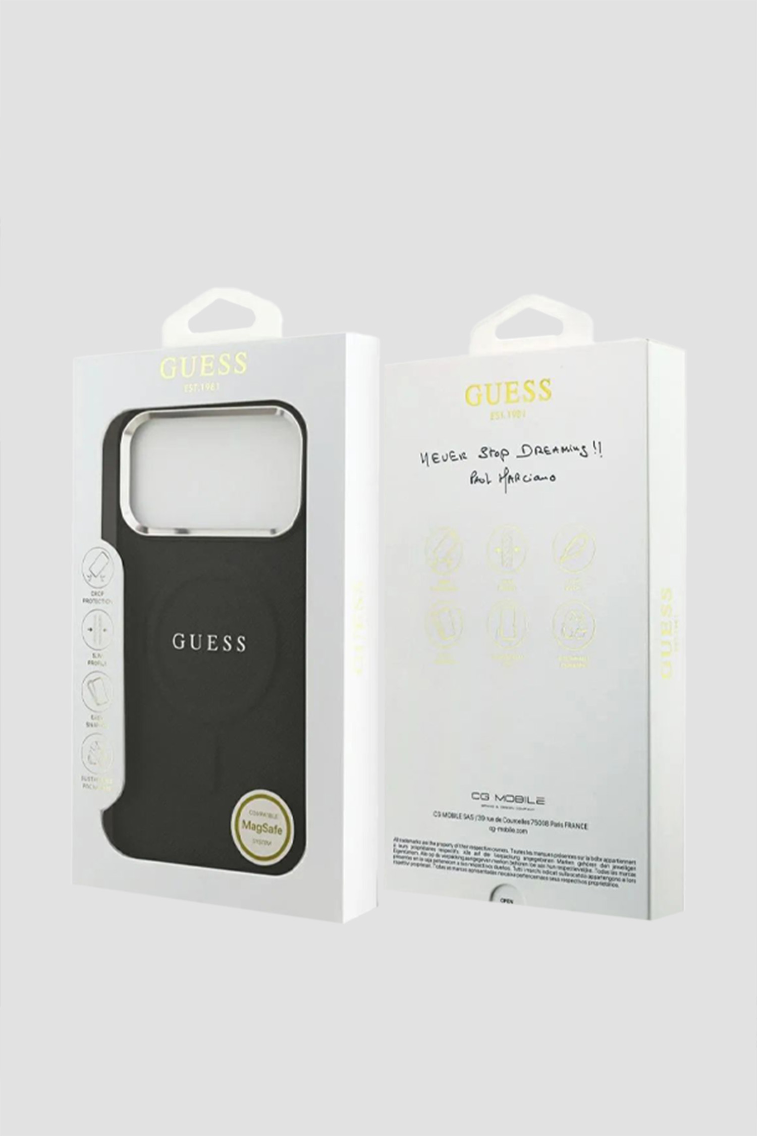 Чорний чохол для телефону iPhone 17 Pro Max Guess GUHMP.17XPSAREGSK;LOGO BLACK