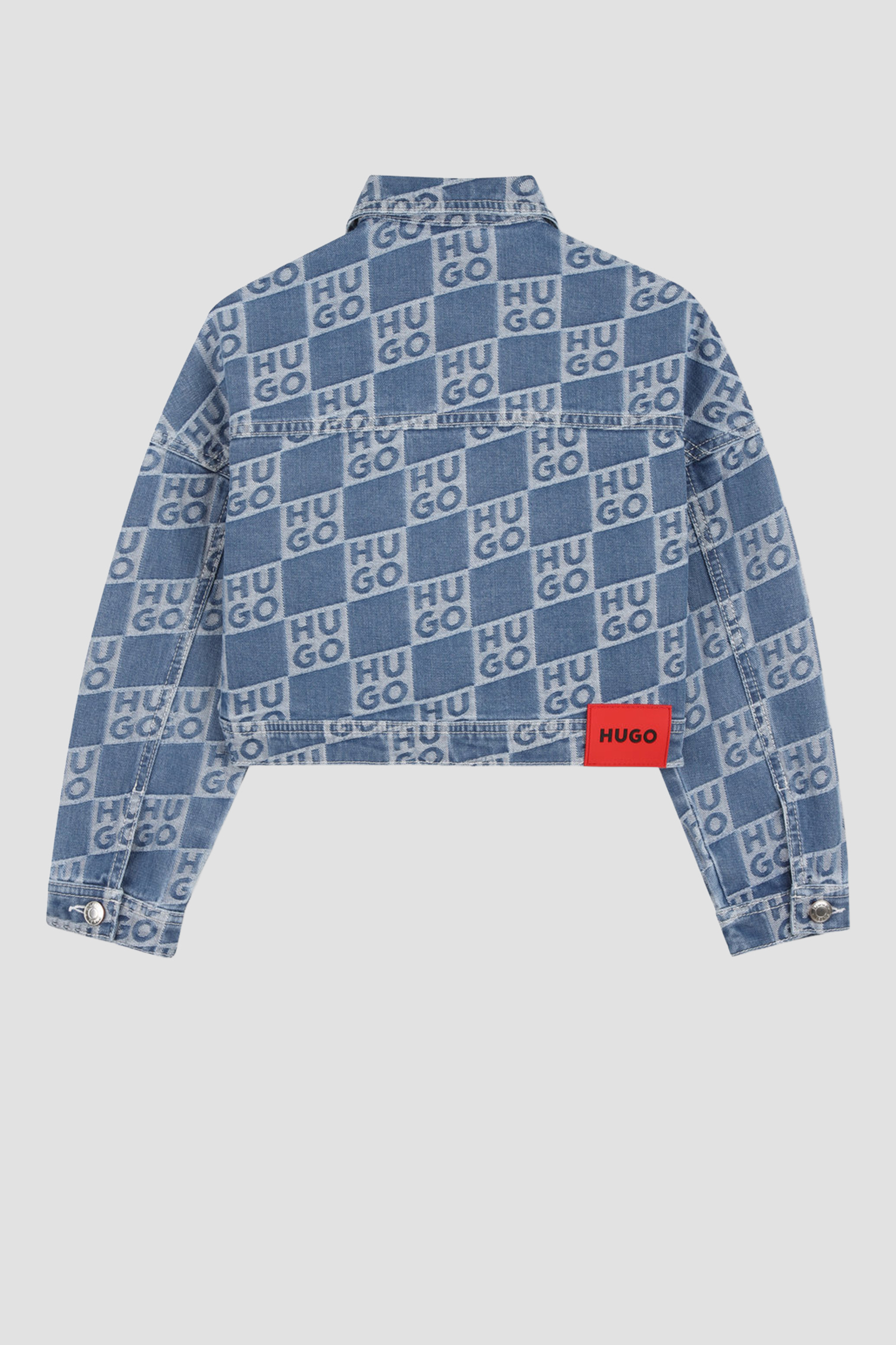 Дитяча картата джинсова куртка HUGO kids G01053;Z25