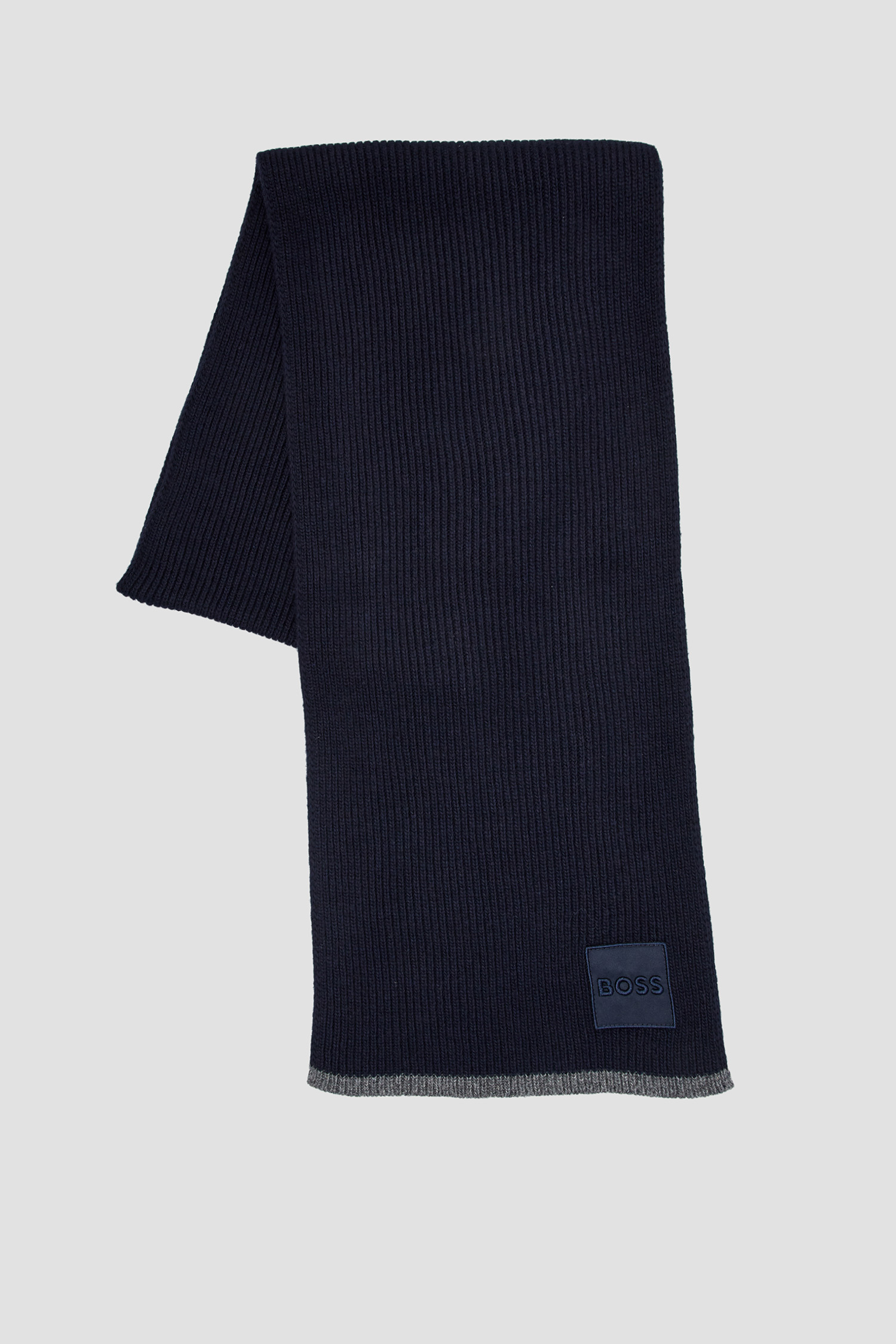 Мужской темно-синий шарф BOSS 50497974;404