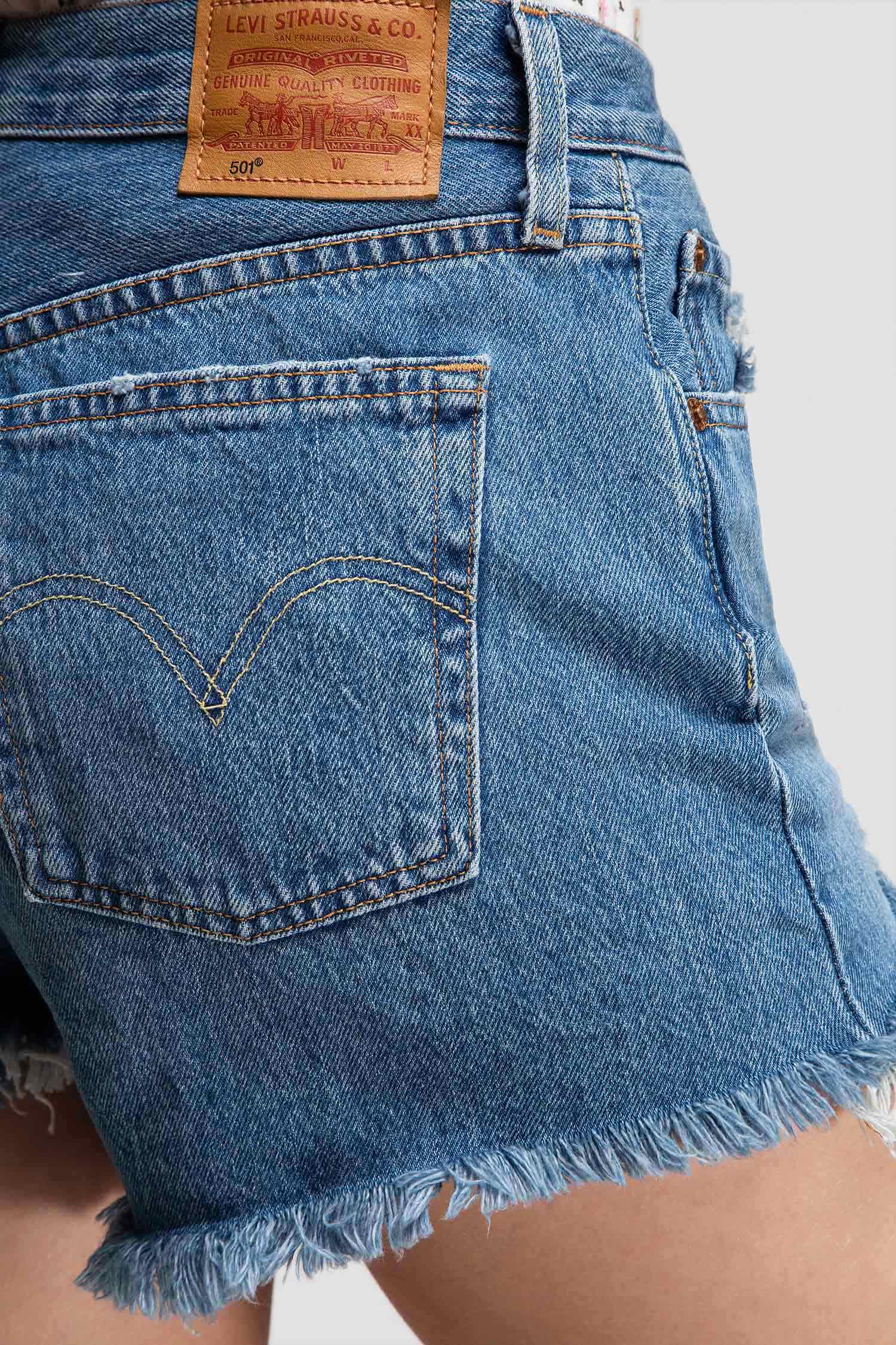 Женские синие джинсовые шорты 501® High Rise Taille Haute Levi’s® 56327;0081