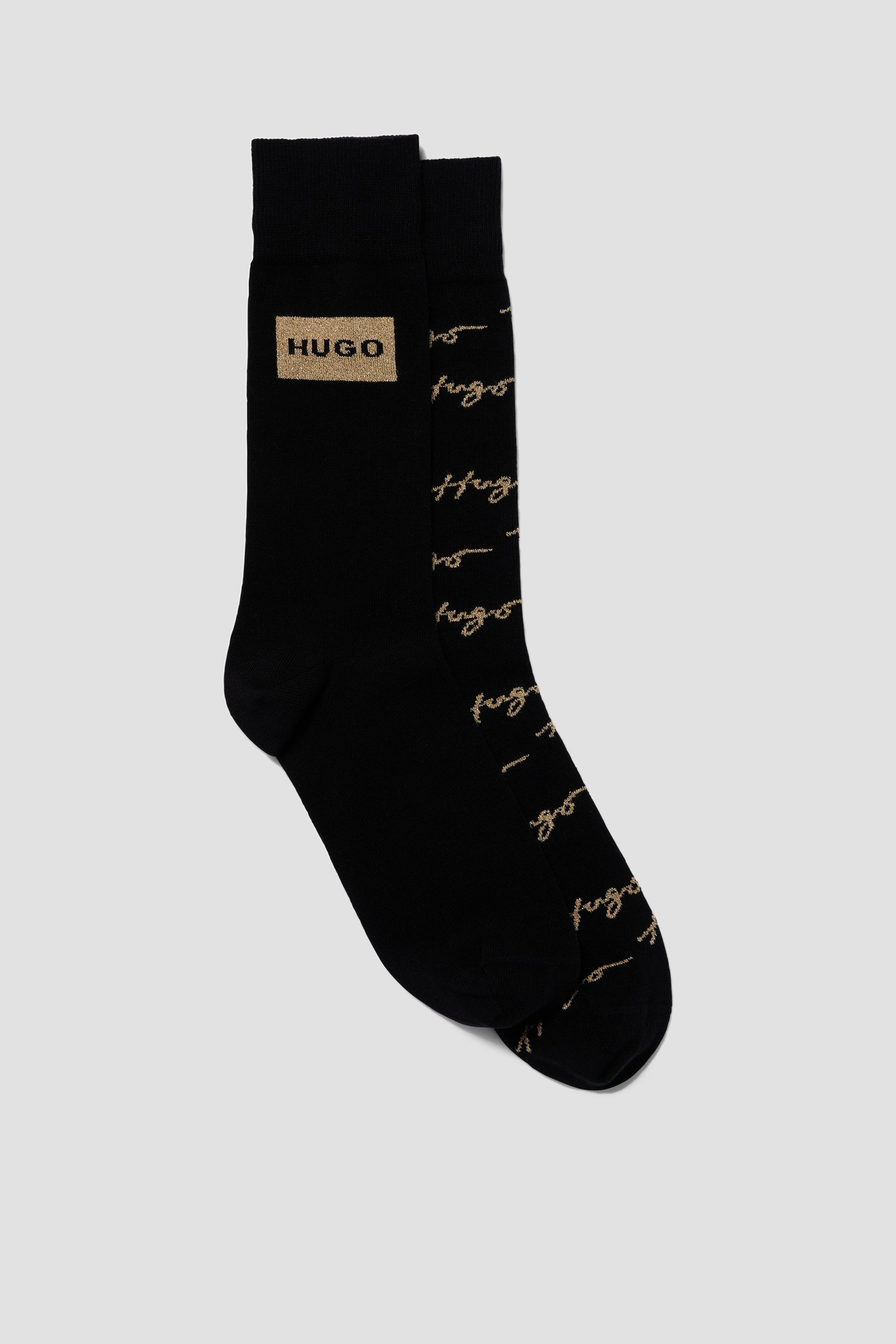 Чоловічі чорні шкарпетки (2 пари) HUGO 50484098;001