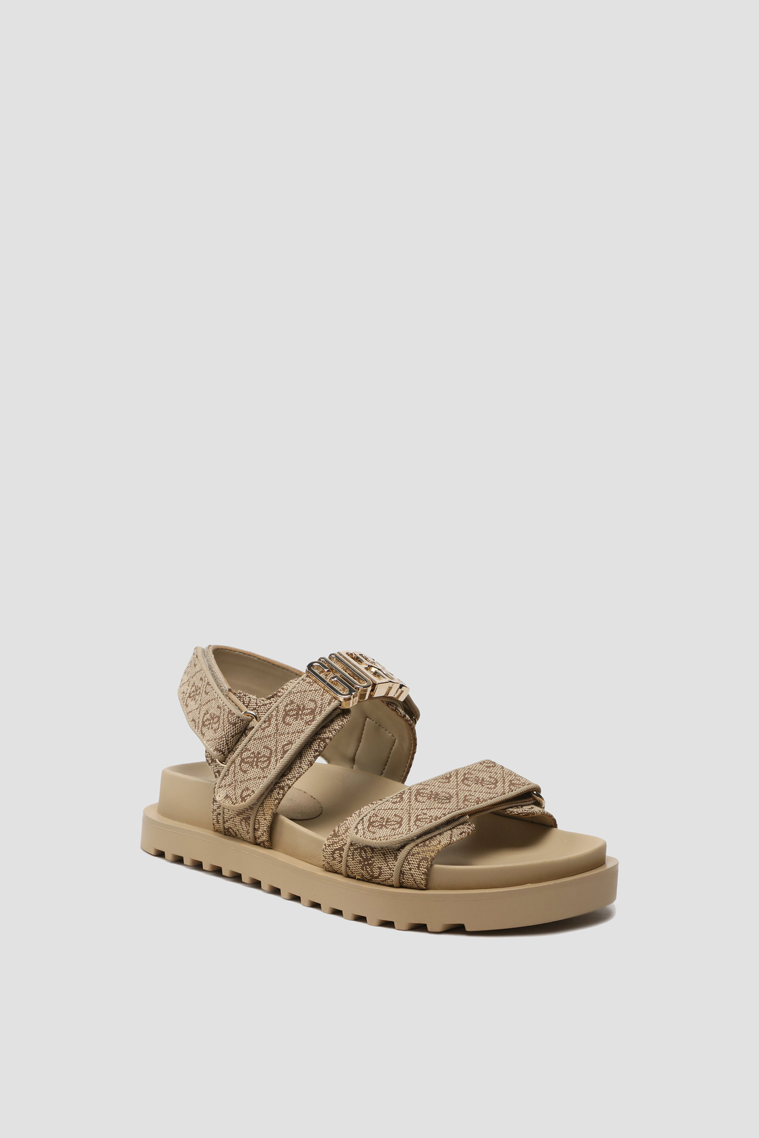 Женские бежевые сандалии с узором Guess FL6FB2.FAL03;BEIBR