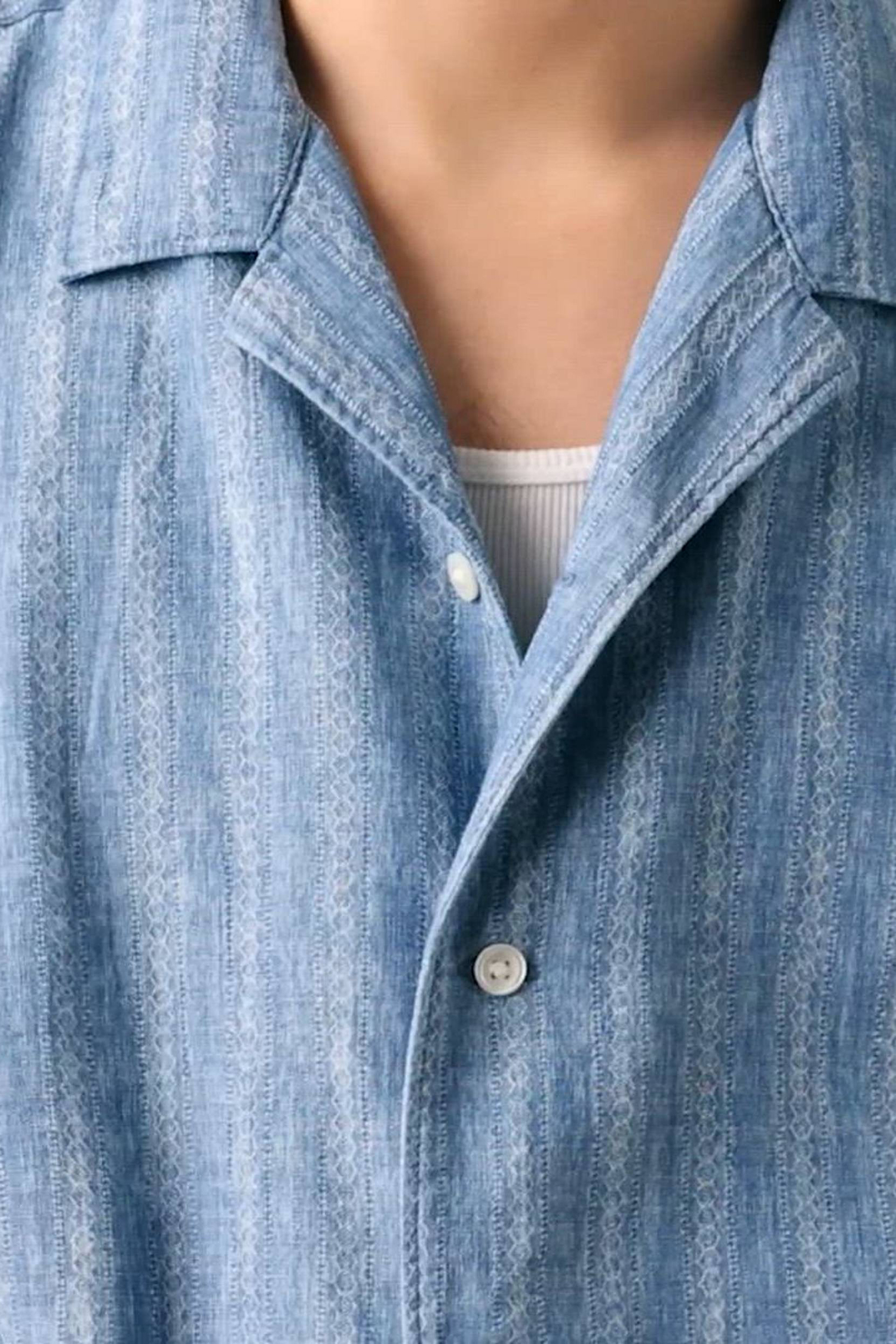 Мужская голубая рубашка в полоску Levi’s® 005H5;0000