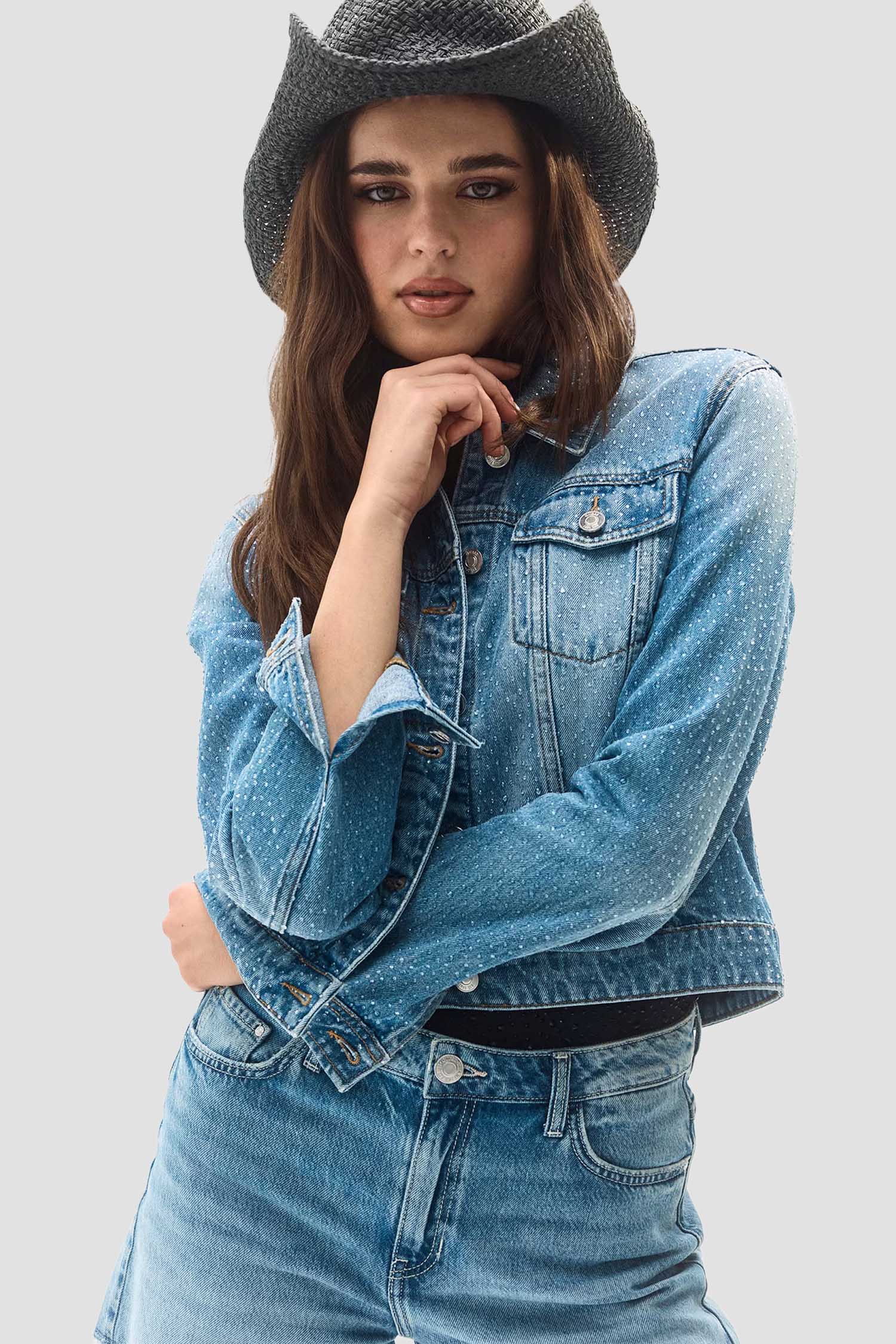 Жіночі блакитні джинсові шорти Guess W6GD74.D0726;SKV1