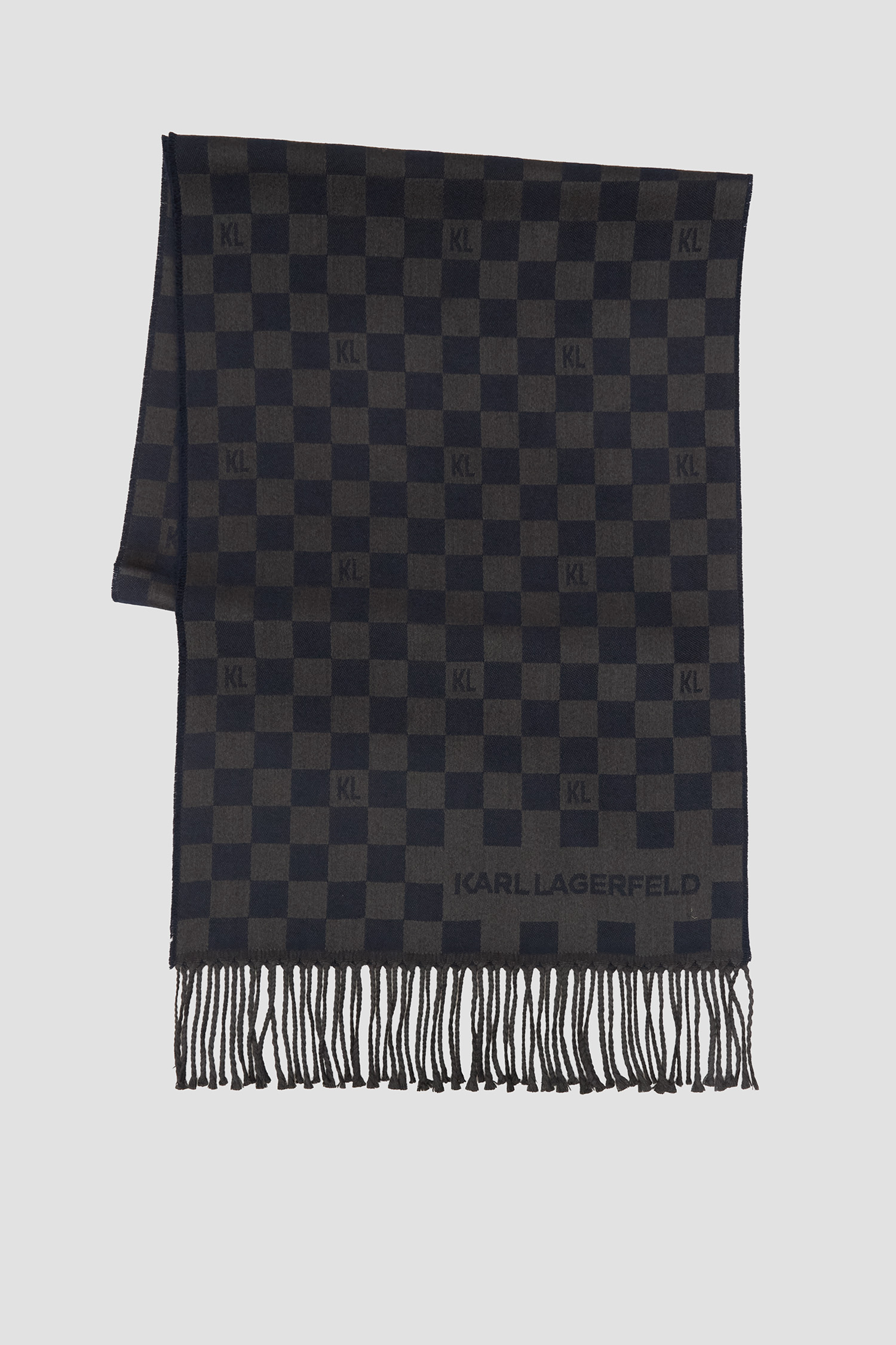 Чоловічий вовняний картатий шарф Karl Lagerfeld 554131.805001;690