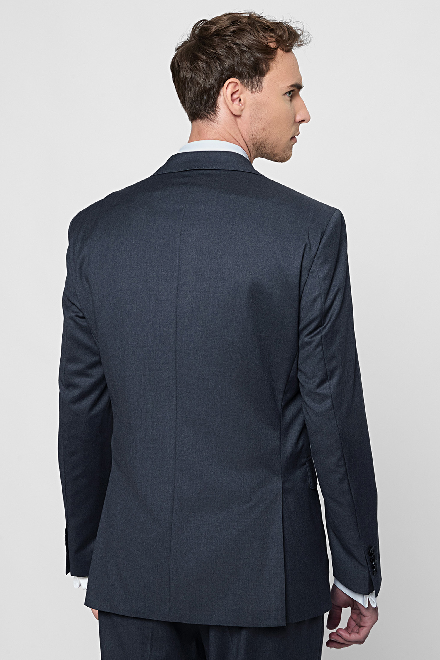 Мужской серый шерстяной пиджак BOSS 50469172;021