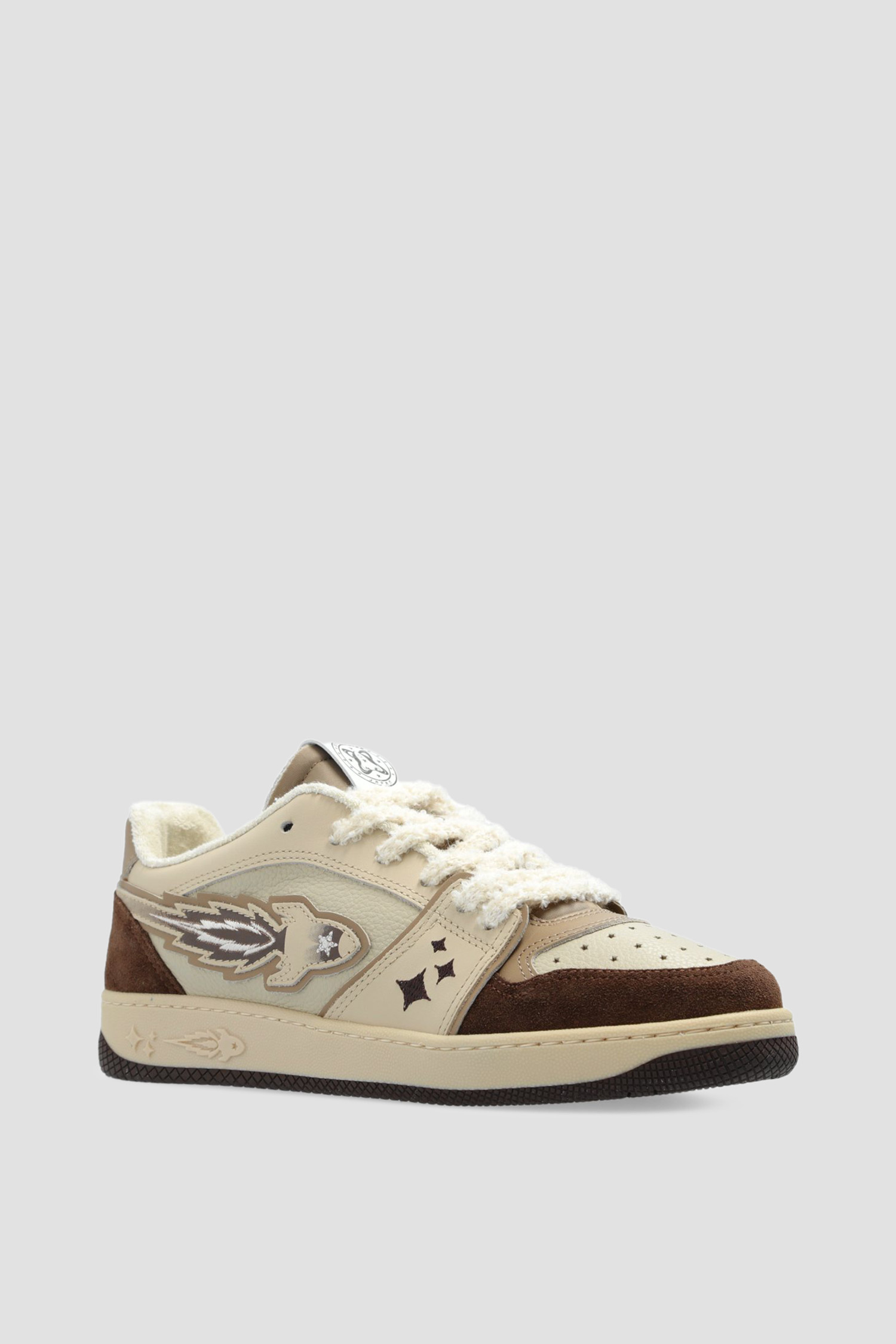 Чоловічі бежеві шкіряні снікерси ENTJPN BG4001PX495;S1804