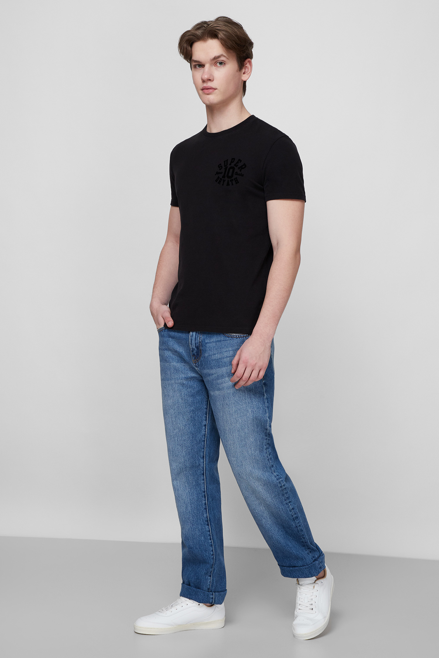 Черная футболка для парней SuperDry M1010580A;02A
