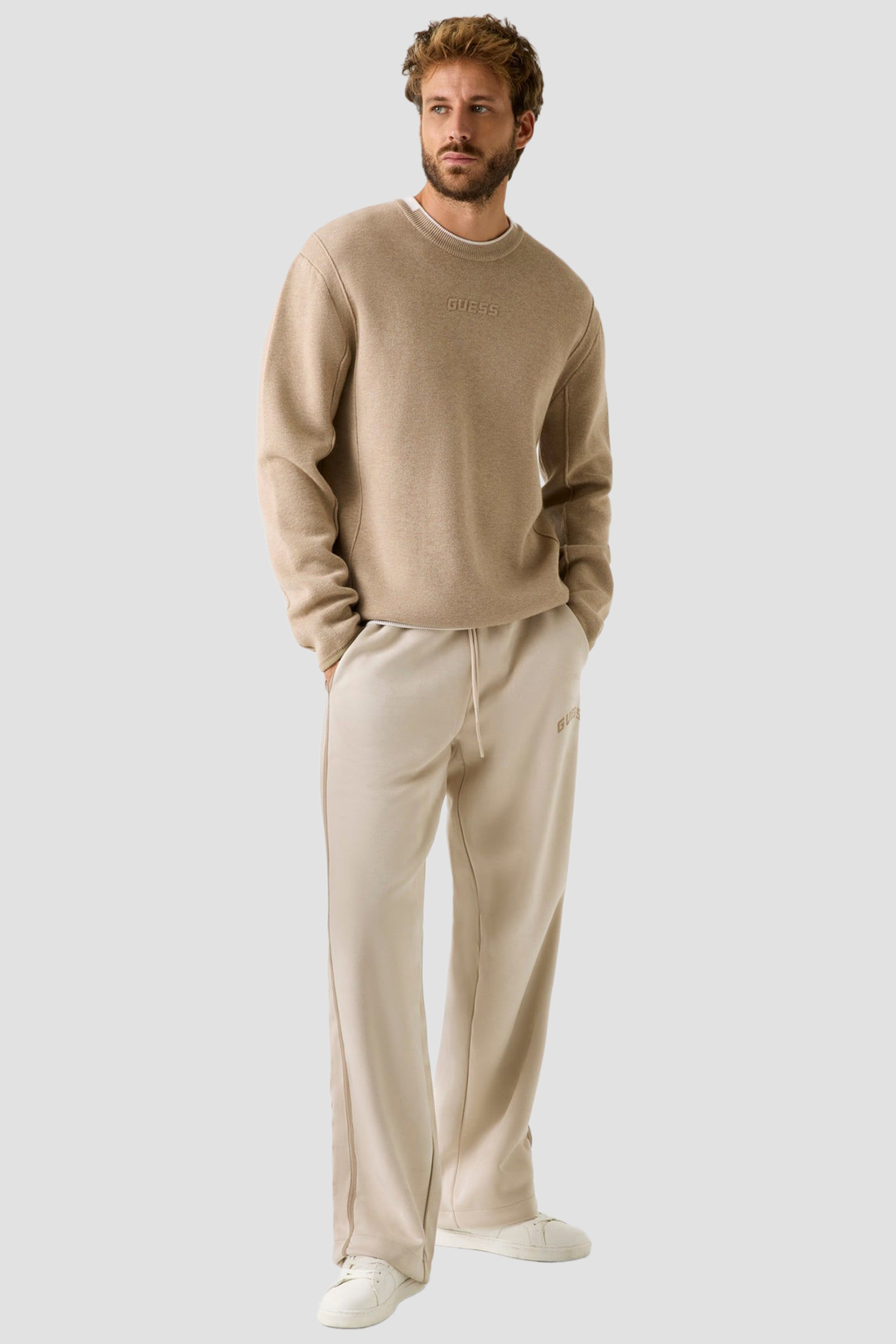 Чоловічий бежевий джемпер Guess Z5BQ19.Z0960;G9D0