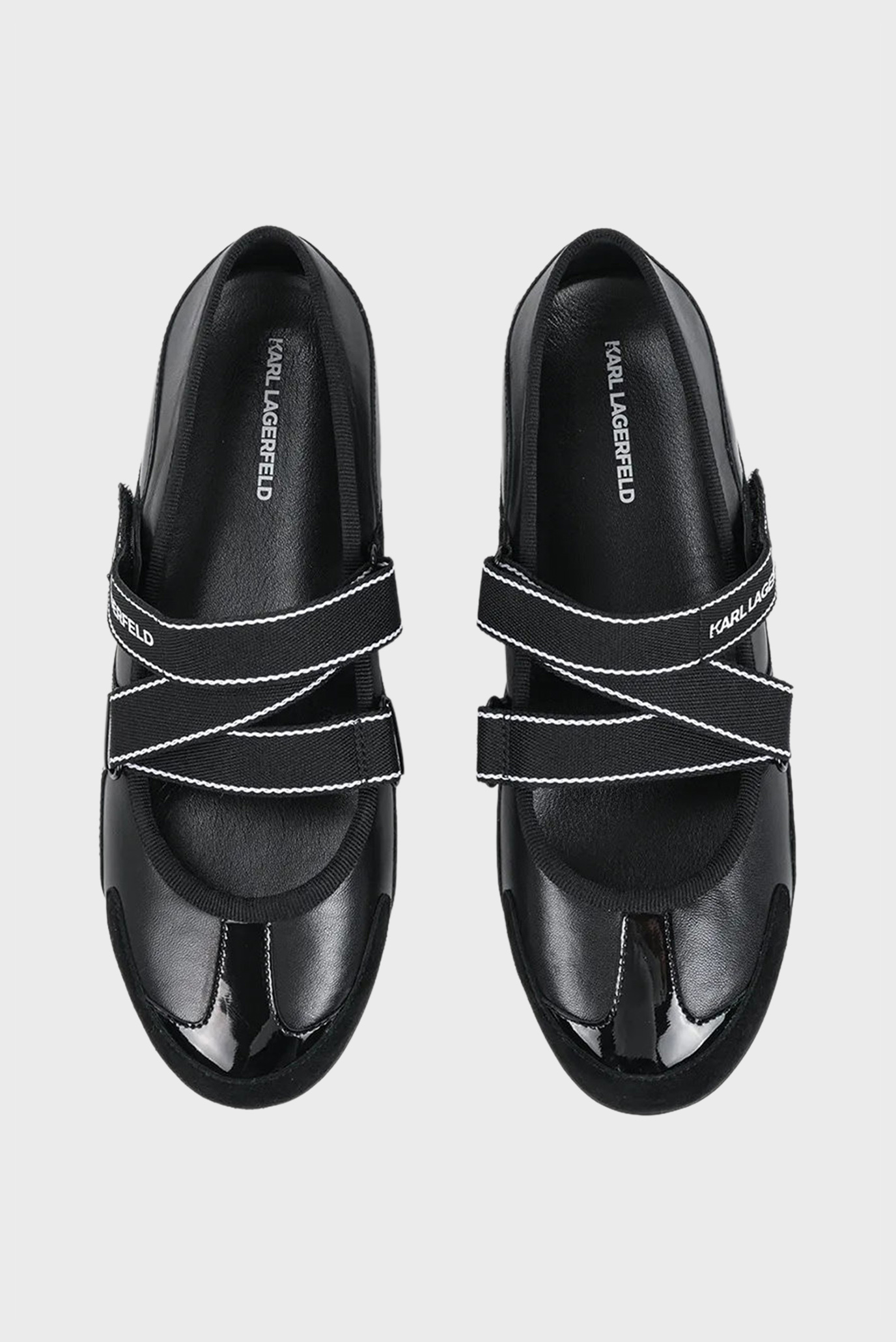 Жіночі чорні шкіряні балетки Karl Lagerfeld KL66101;3M0