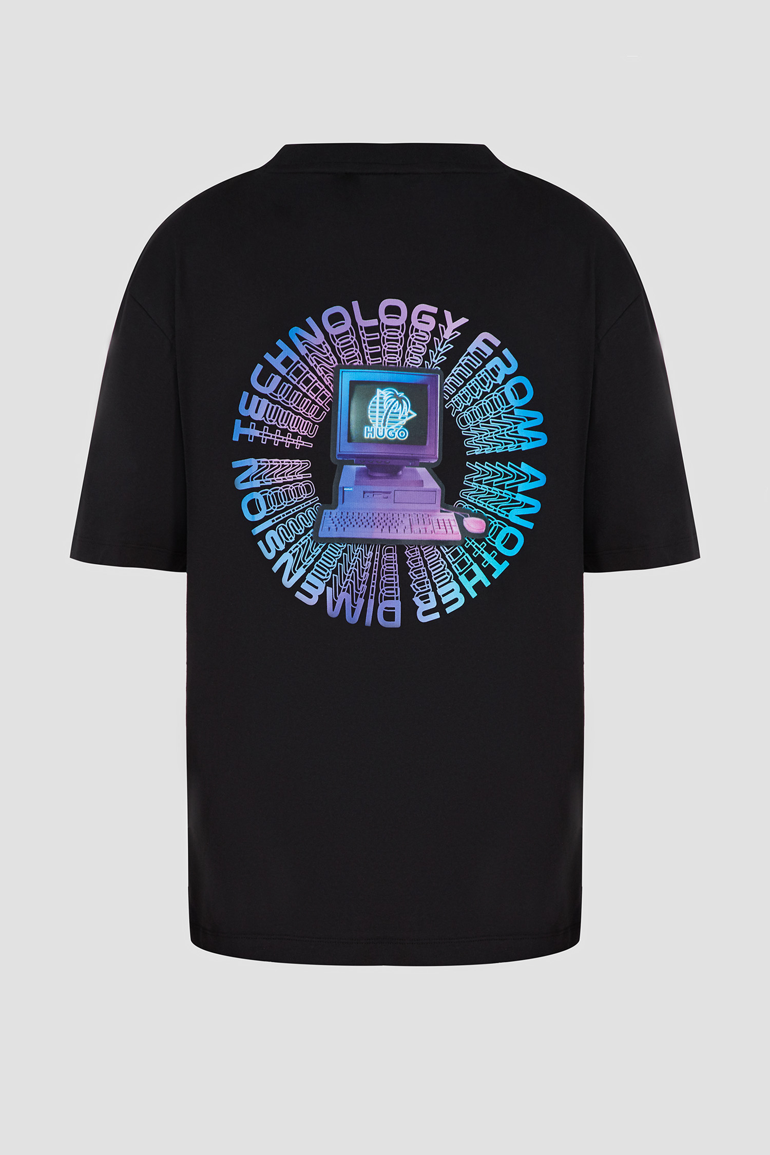 Мужская черная футболка HUGO BLUE 50519066;001