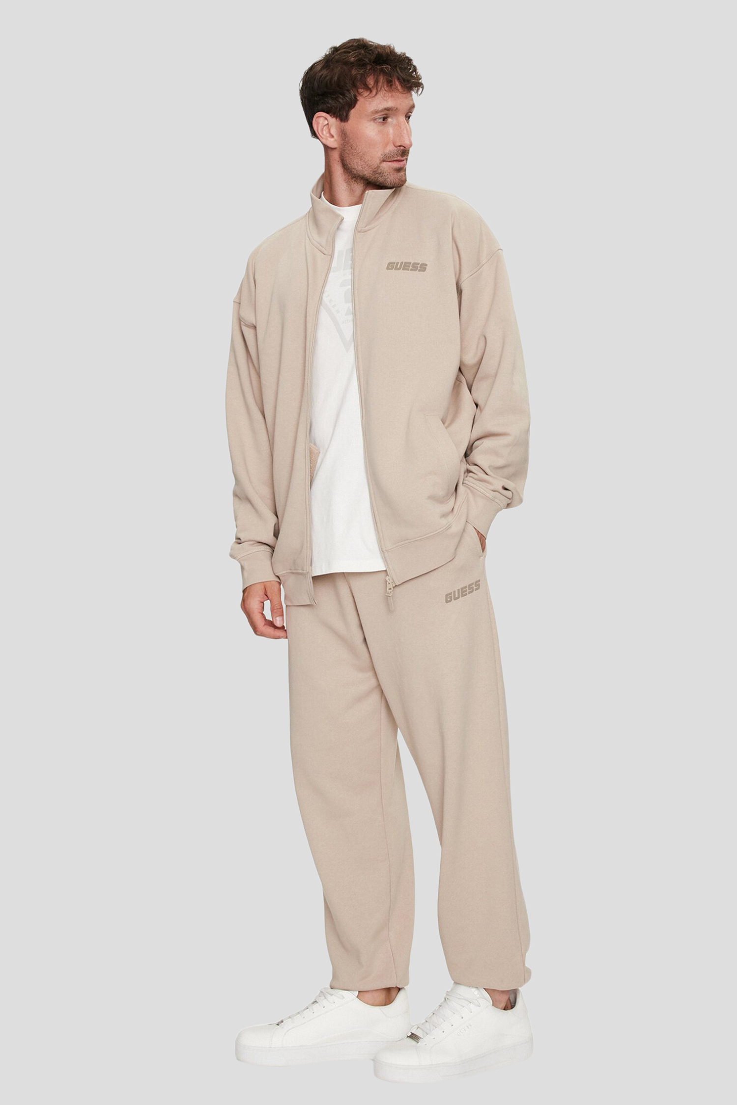 Чоловіча бежева спортивна кофта Guess Z4YQ01.KAIJ1;G1CA