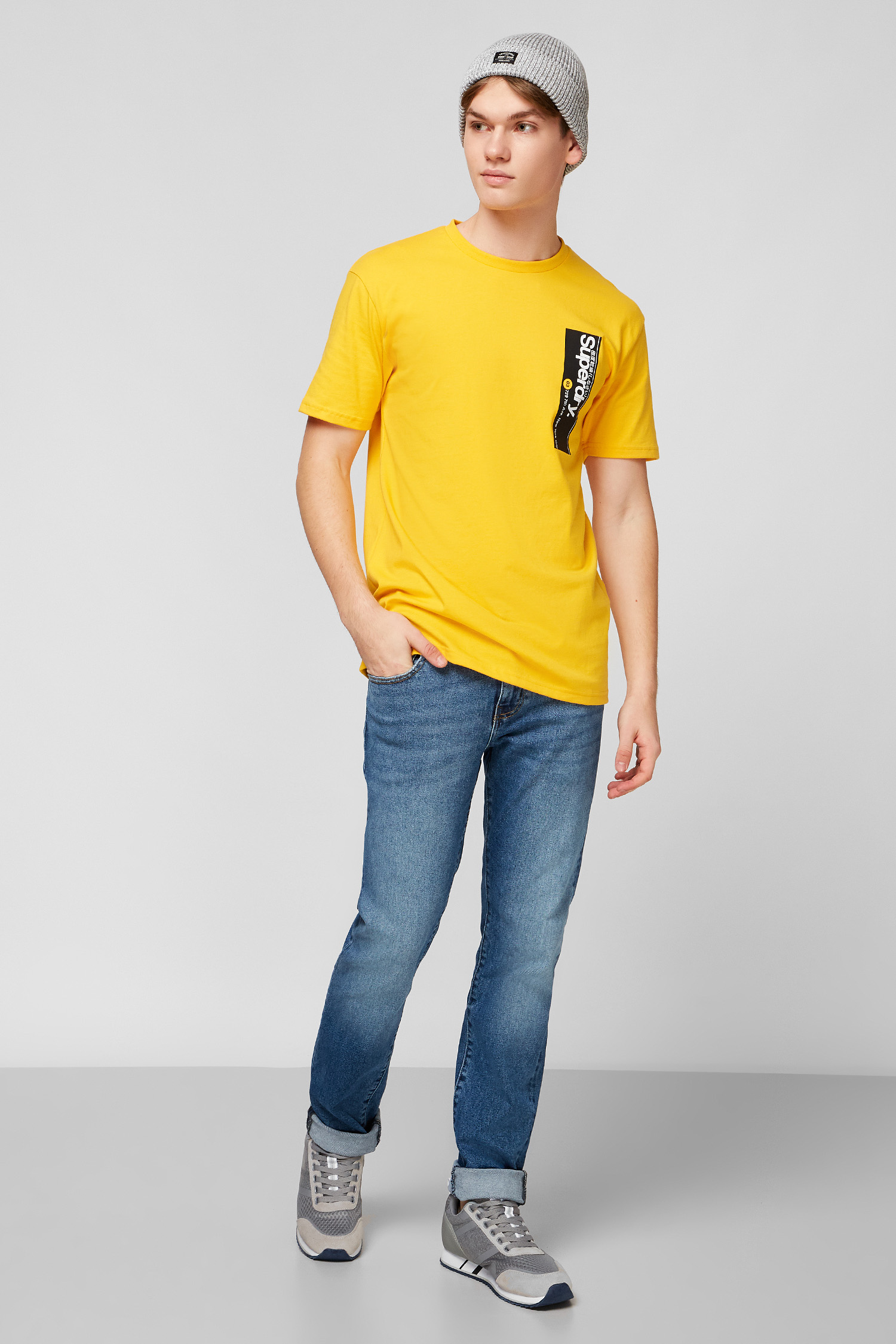 Желтая футболка для парней SuperDry M1010343A;7SA
