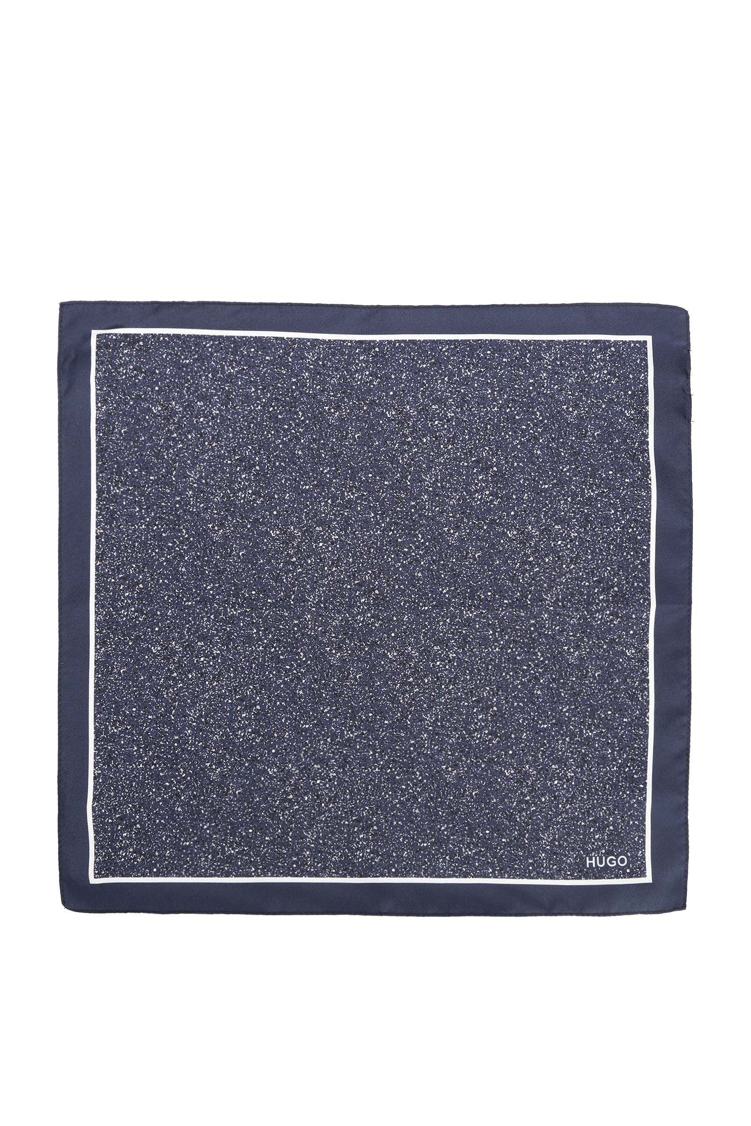 Мужской синий шелковый платок с узором HUGO 50396890;411