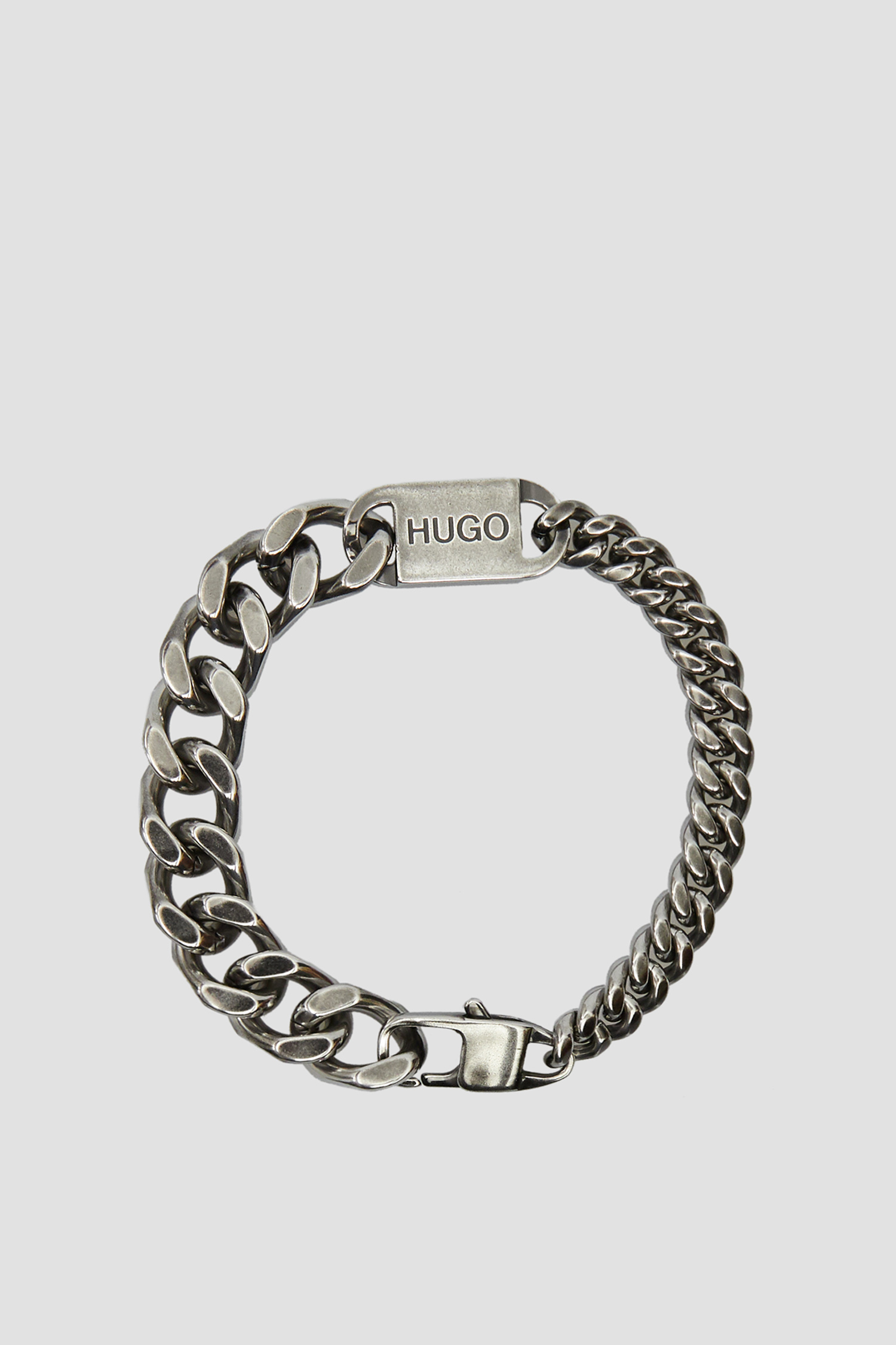 Серебристый браслет для парней HUGO 50462211;041
