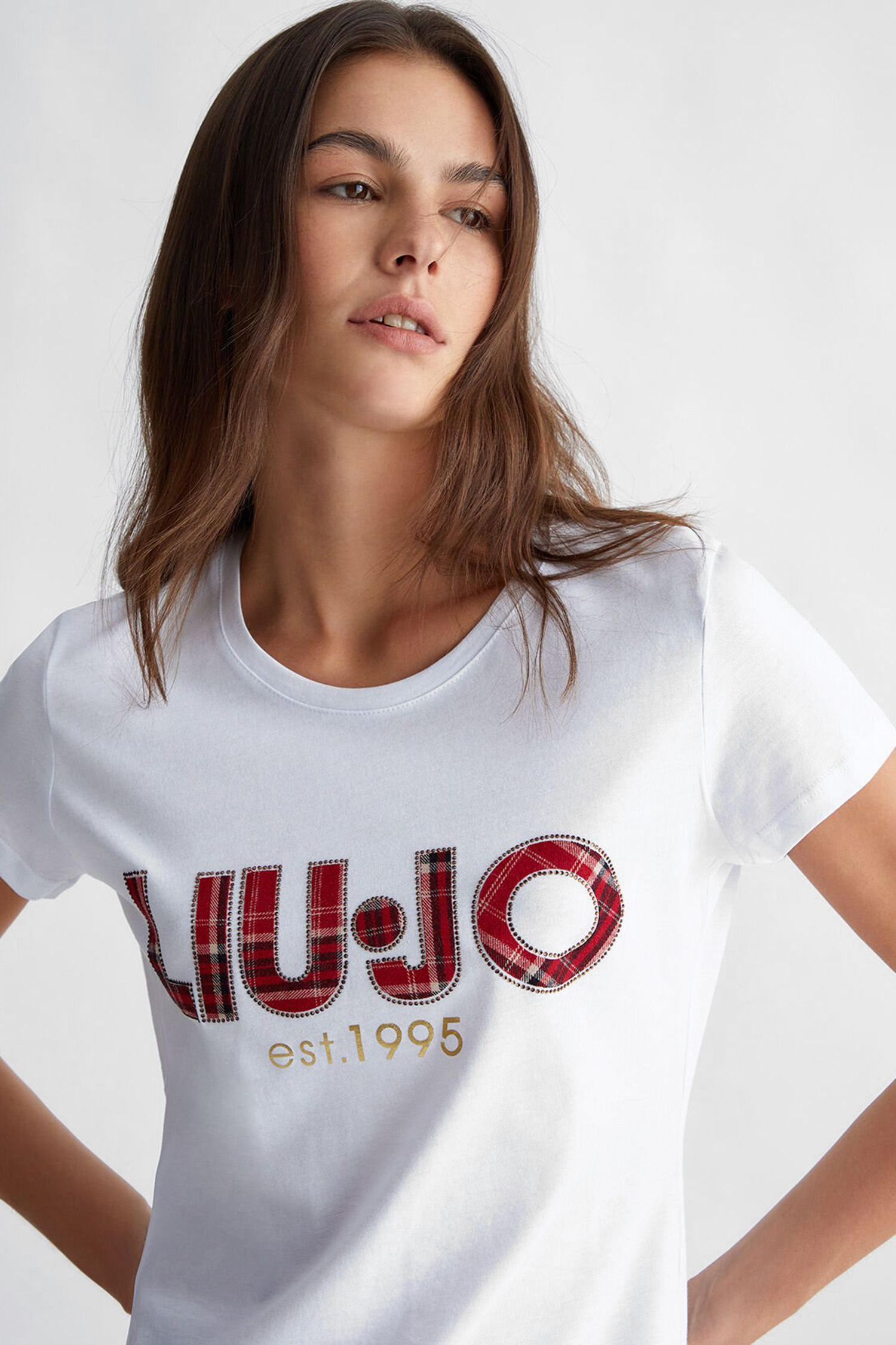 Женская белая футболка Liu Jo MF3350.J6308;Q9846