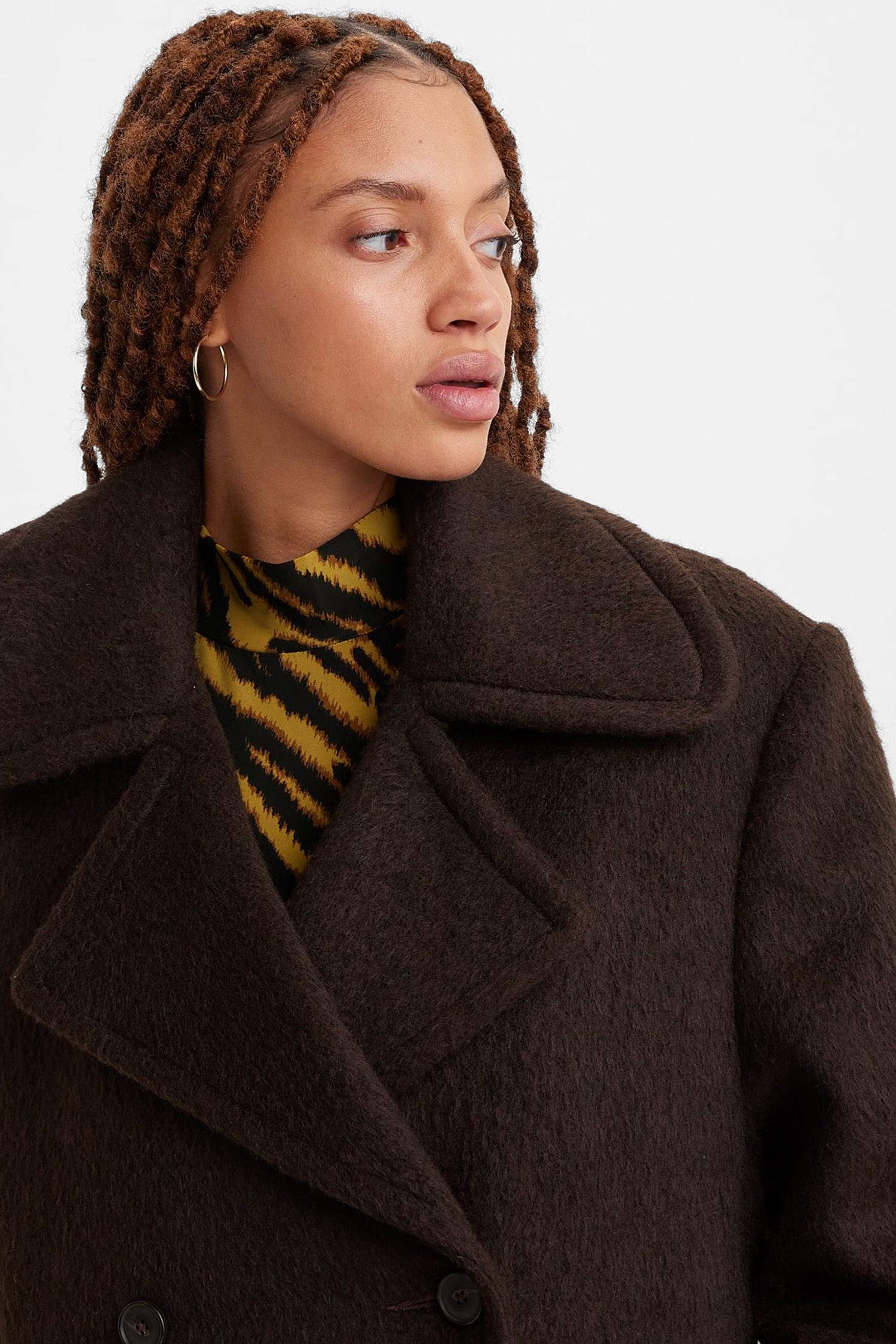 Женское темно-коричневое пальто Levi’s® A5894;0000