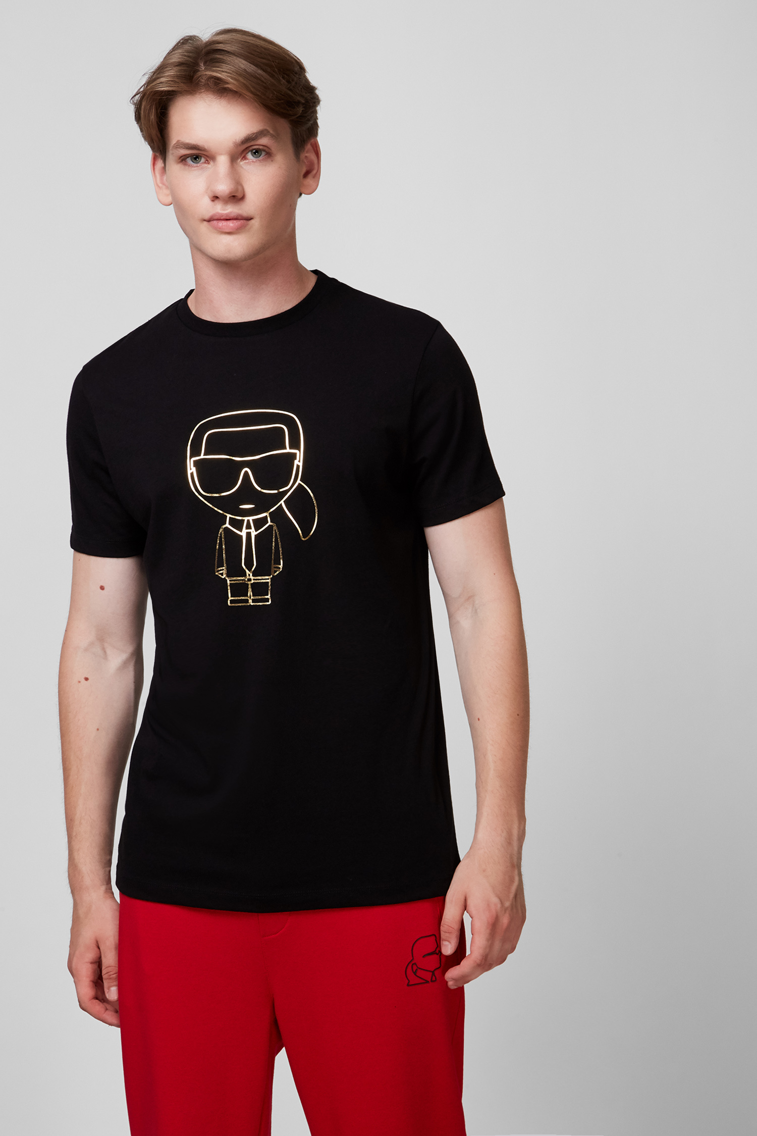 Чорна футболка для хлопців Karl Lagerfeld 511224.755081;990