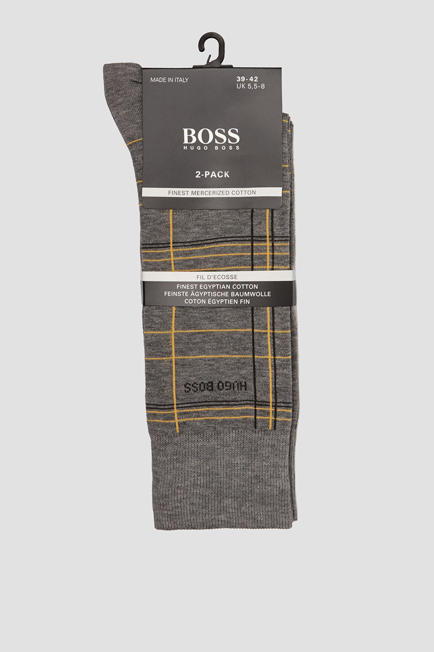 Мужские серые носки (2 пары) BOSS 50449372;031