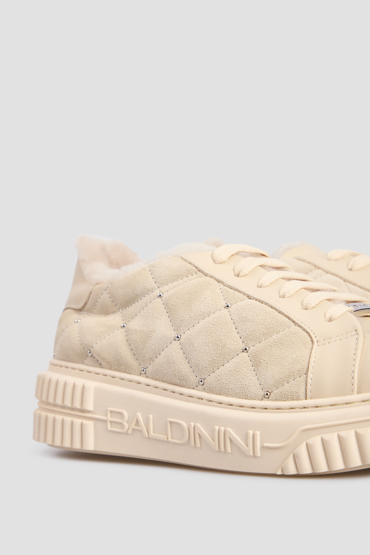 Жіночі бежеві замшеві снікерси BALDININI D5B467A1VCRT;9012